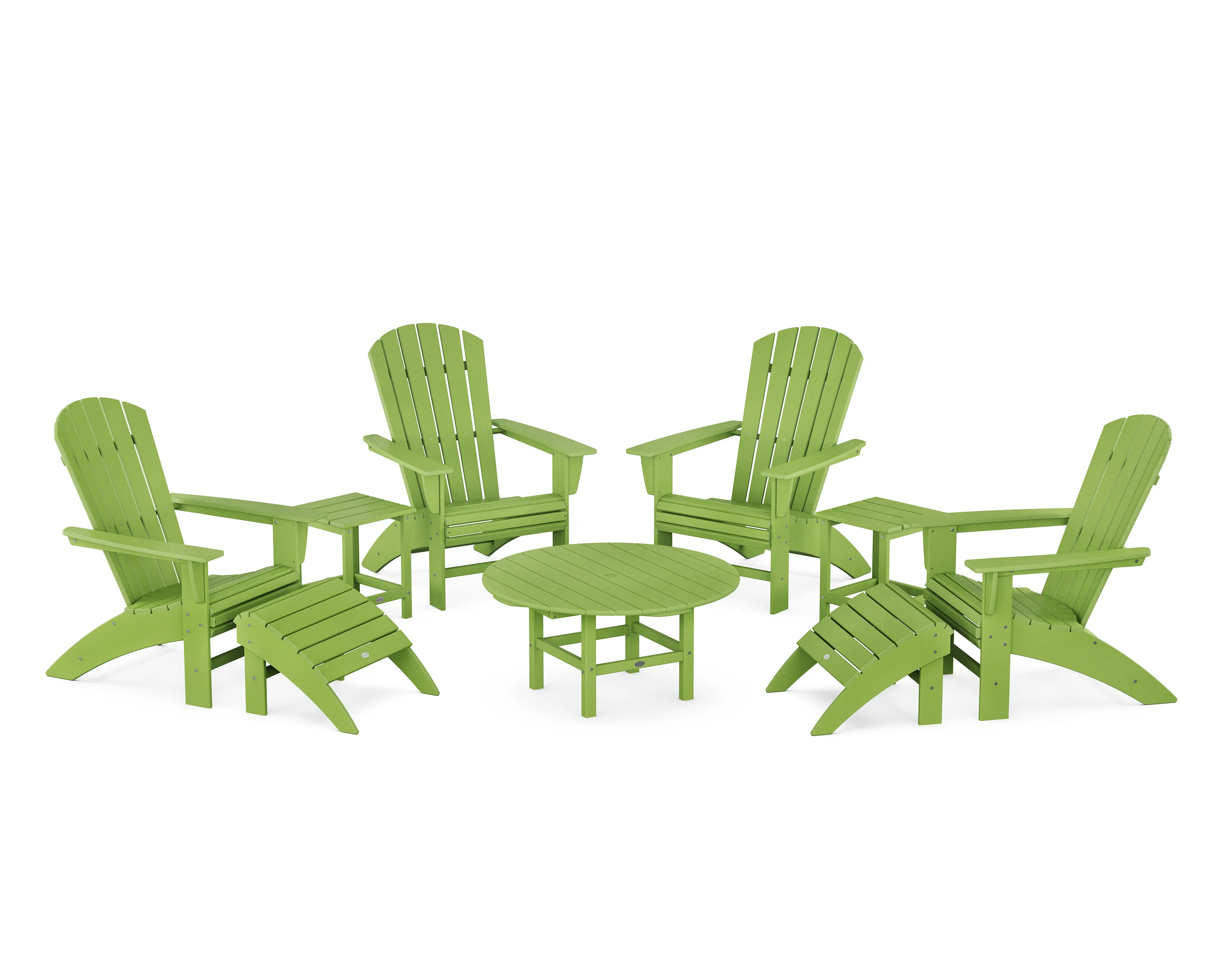 Nautical Curveback Adirondack Chair 9-Piece Conversation Set - Image 12