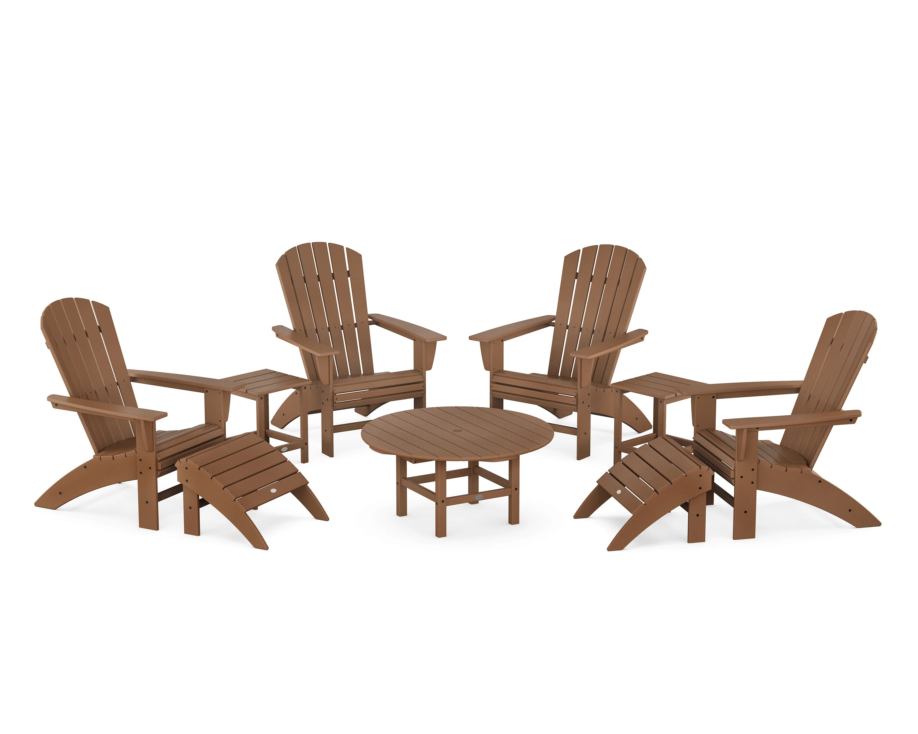 Nautical Curveback Adirondack Chair 9-Piece Conversation Set - Image 13