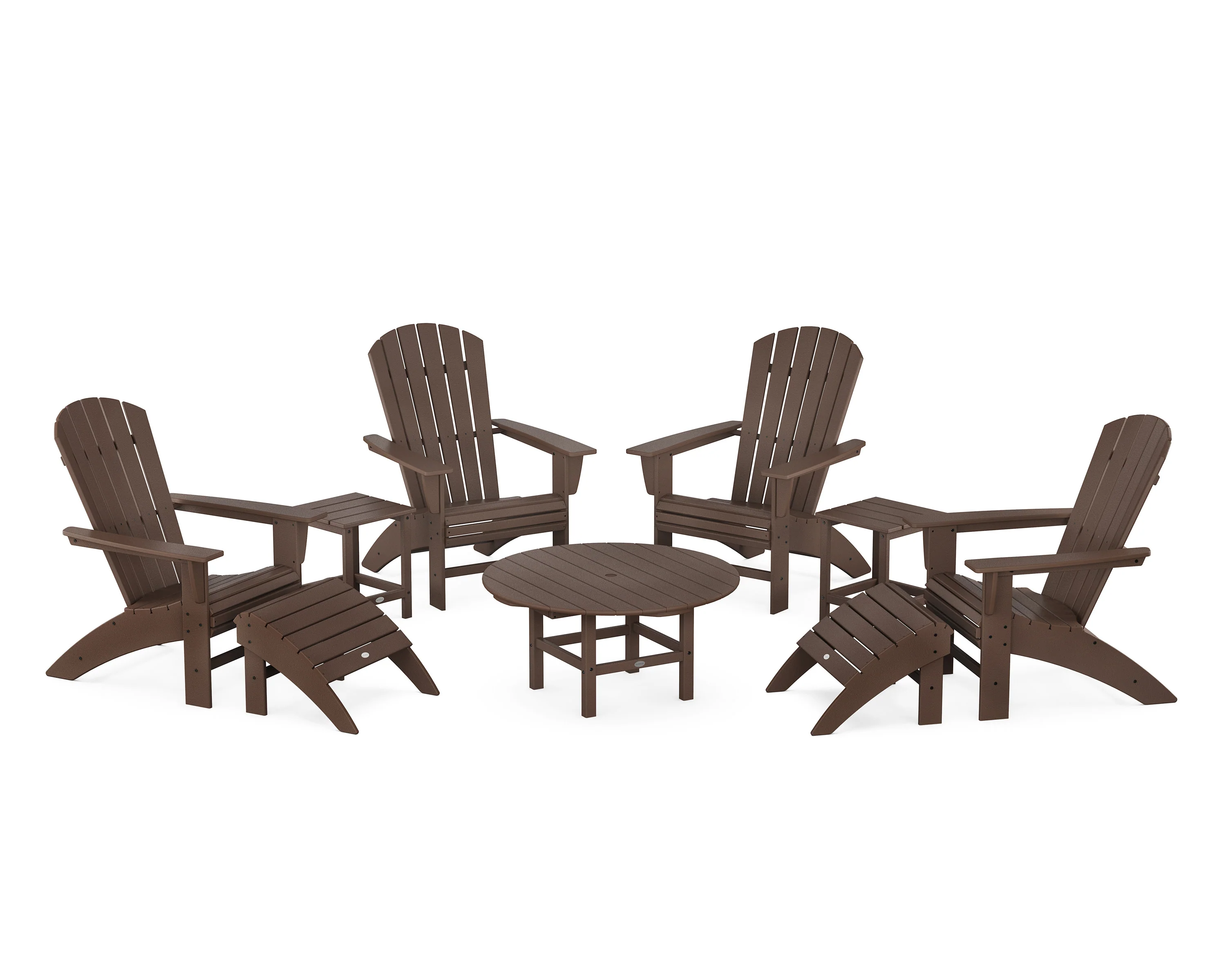 Nautical Curveback Adirondack Chair 9-Piece Conversation Set - Image 14