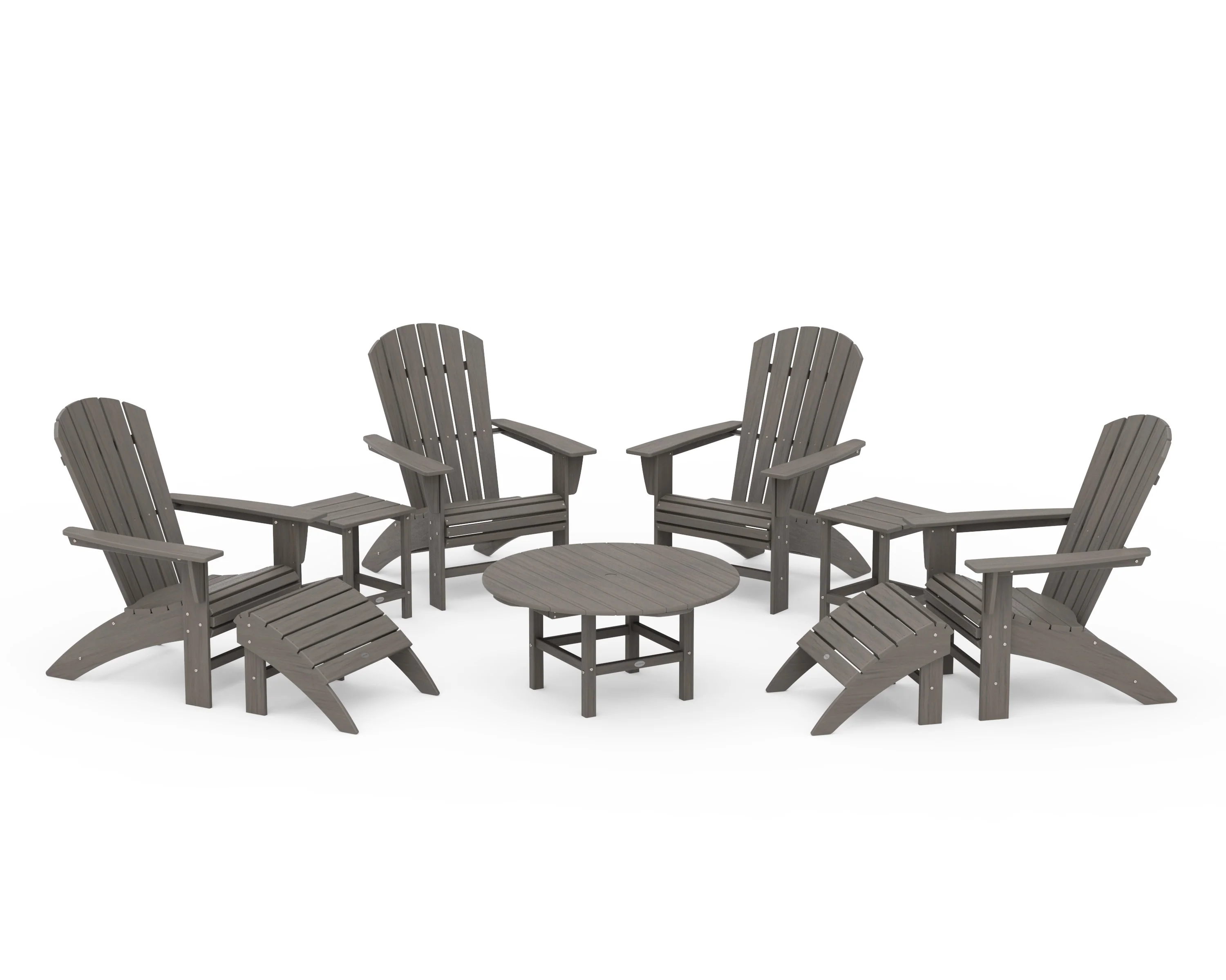 Nautical Curveback Adirondack Chair 9-Piece Conversation Set - Image 16