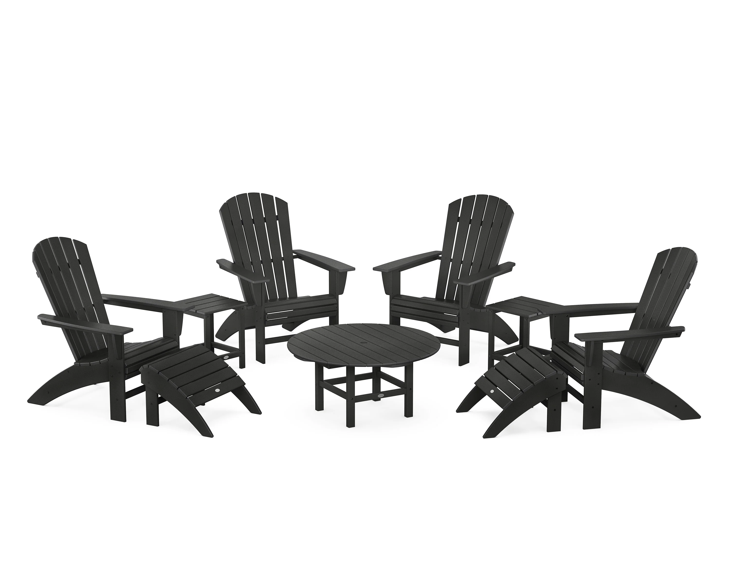 Nautical Curveback Adirondack Chair 9-Piece Conversation Set - Image 5
