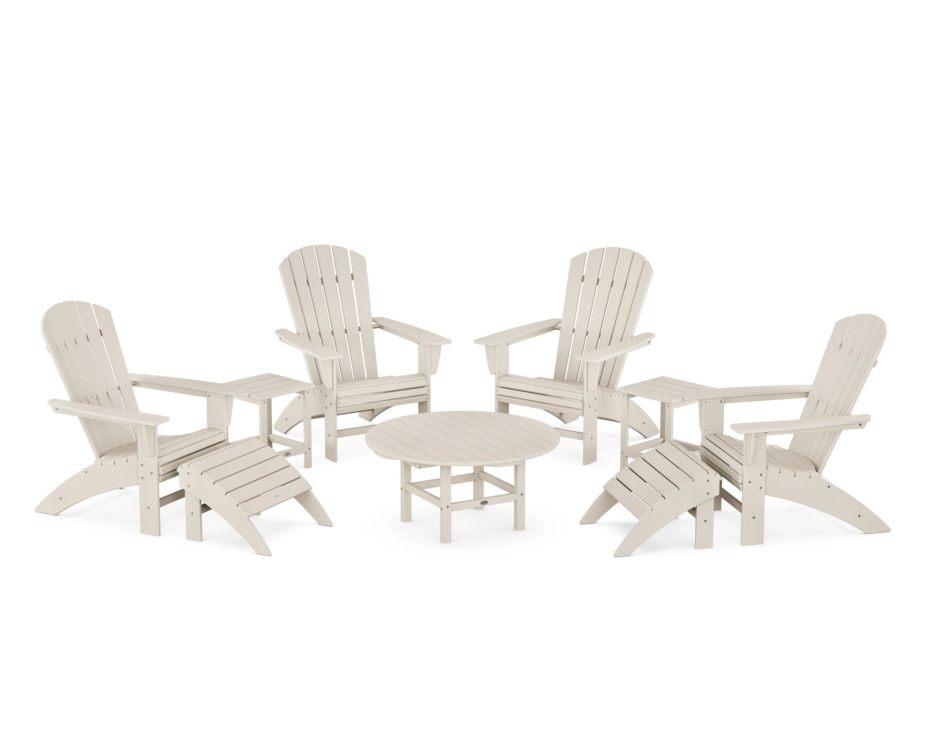 Nautical Curveback Adirondack Chair 9-Piece Conversation Set - Image 6