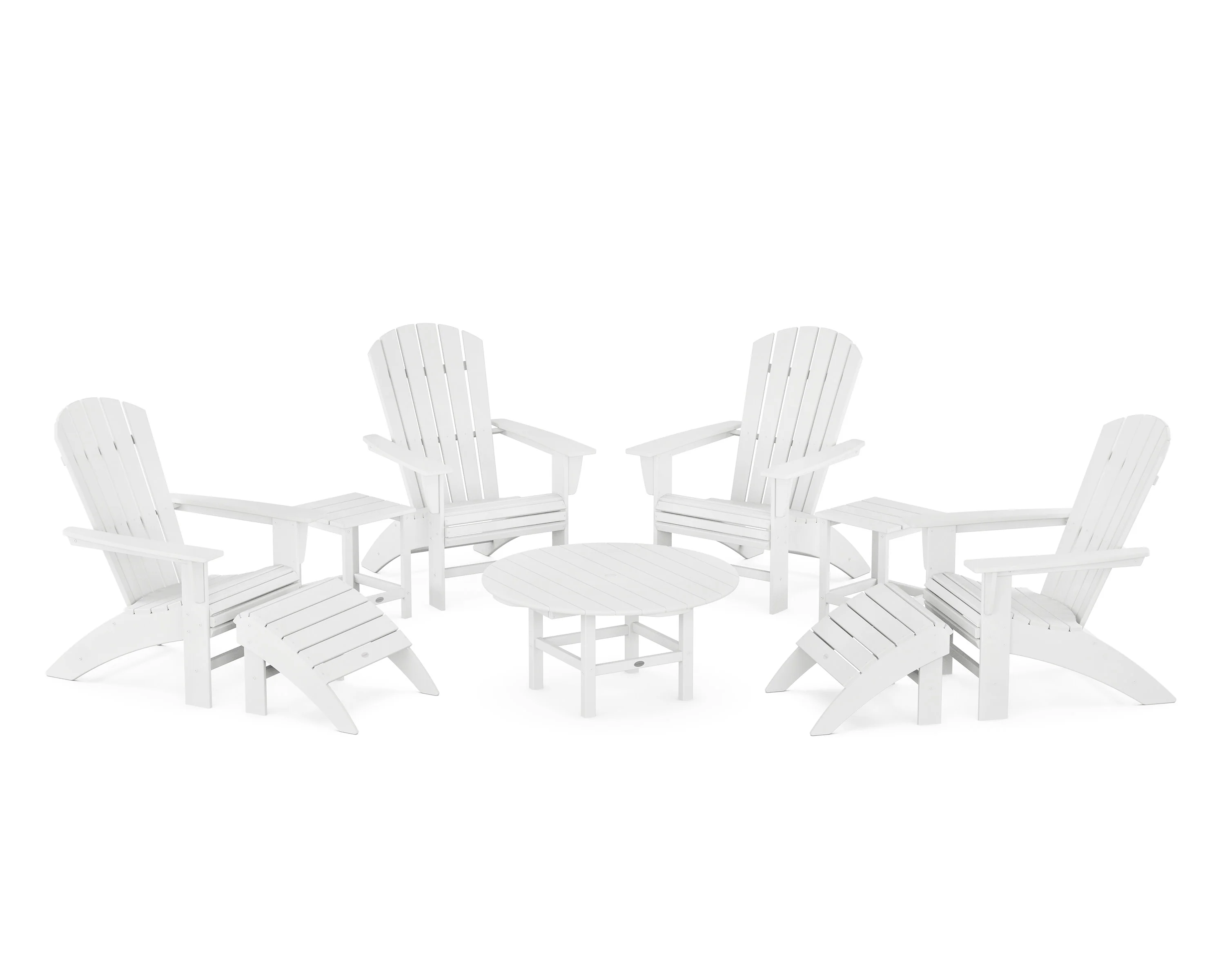 Nautical Curveback Adirondack Chair 9-Piece Conversation Set - Image 7