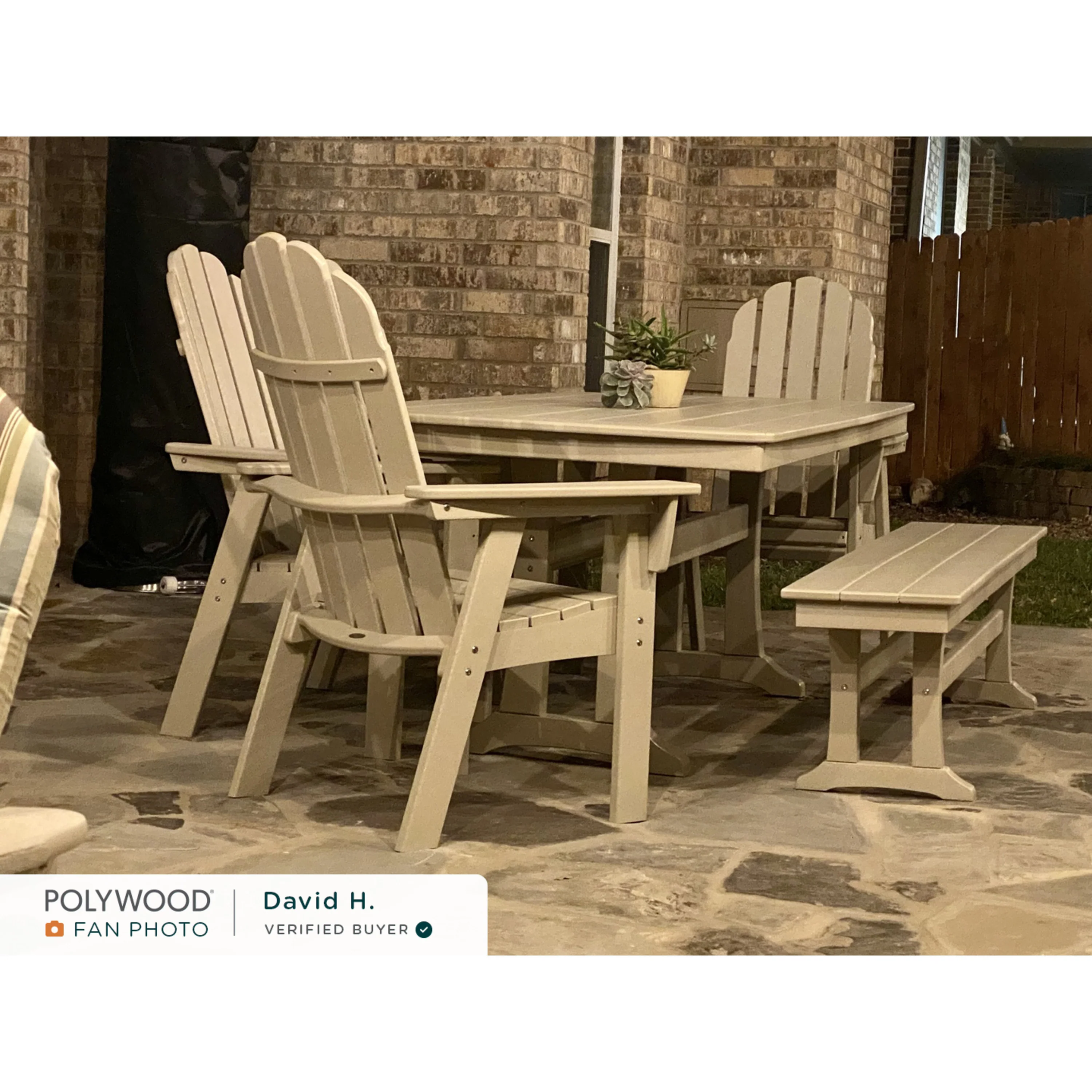Nautical Curveback Adirondack Dining Chair - Image 4