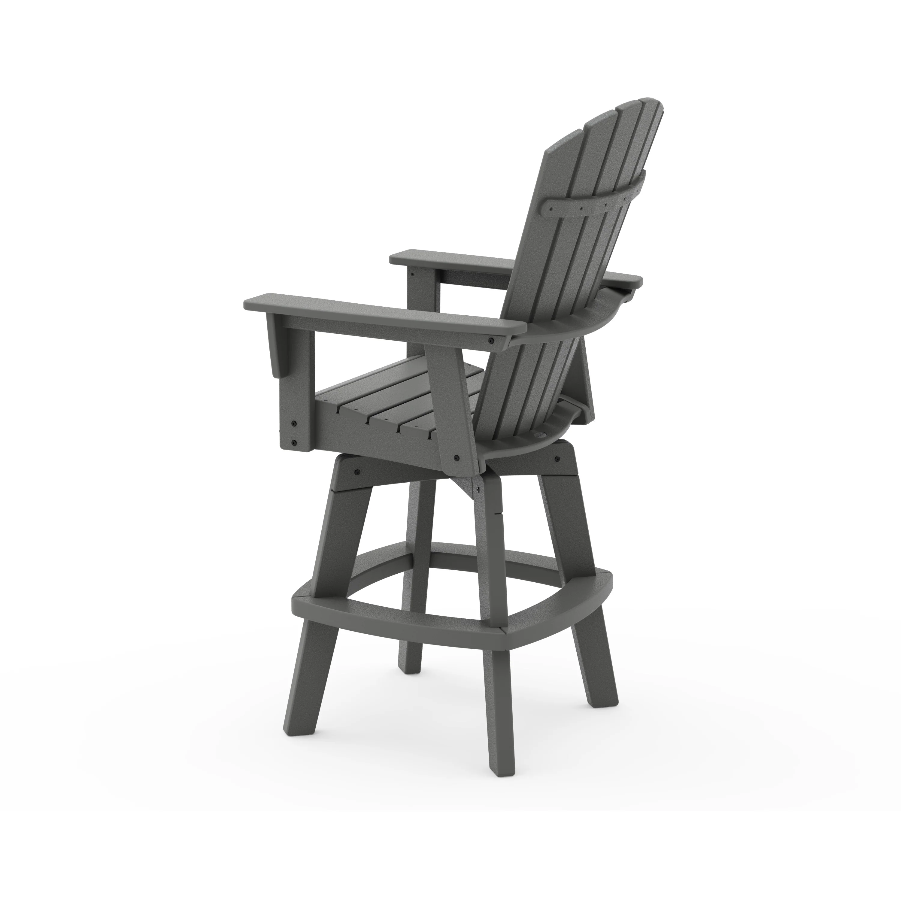 Nautical Curveback Adirondack Swivel Bar Chair - Image 2