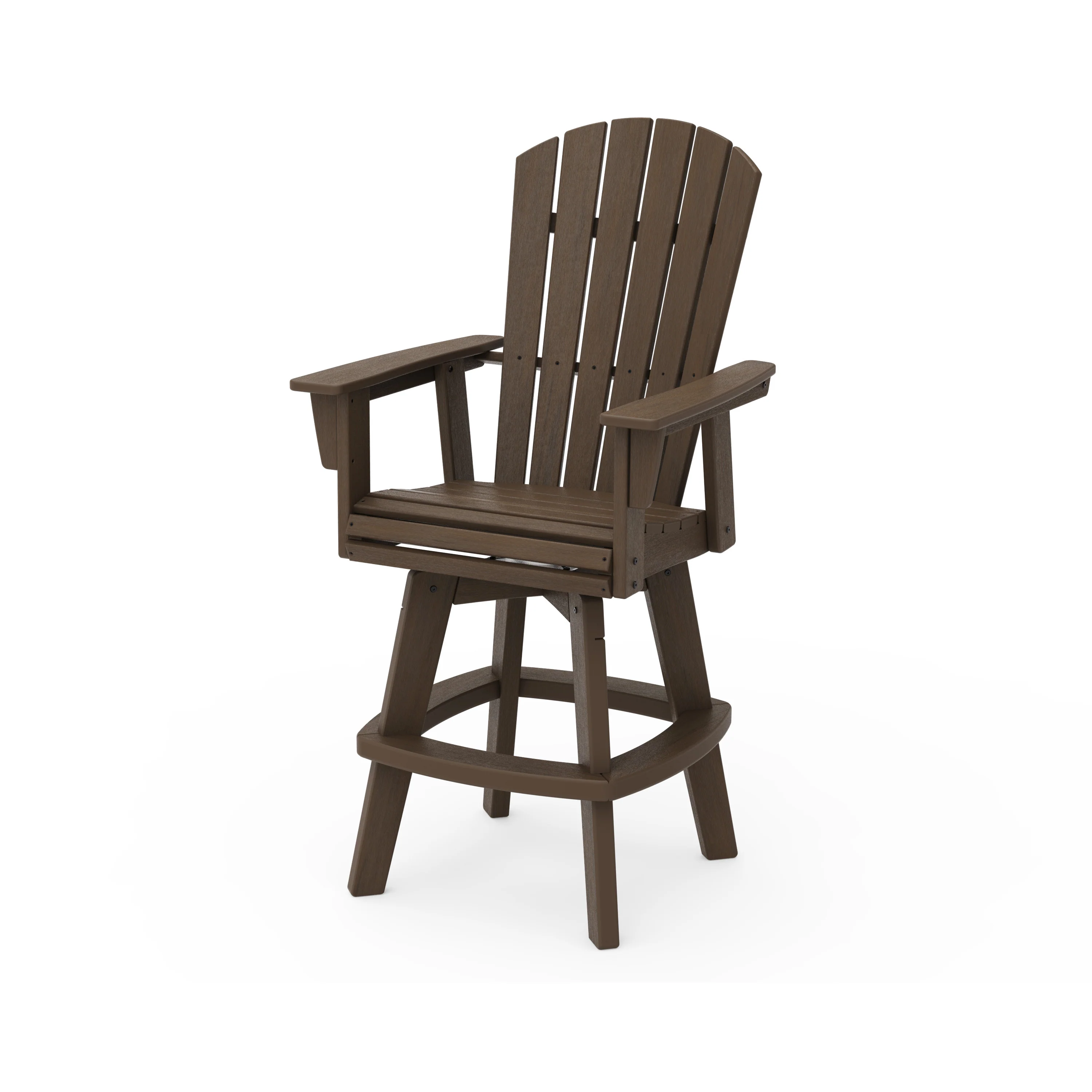 Nautical Curveback Adirondack Swivel Bar Chair - Image 5
