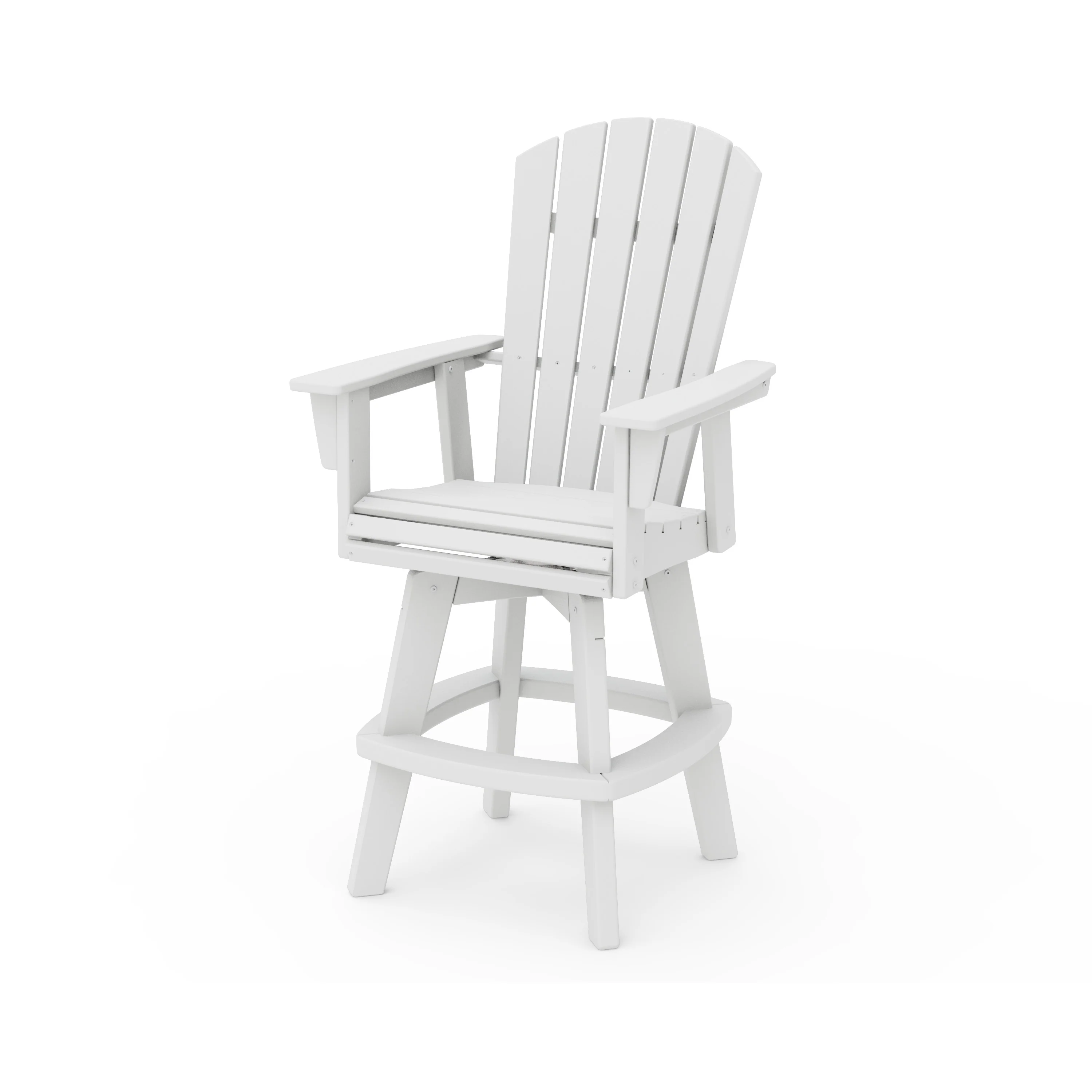 Nautical Curveback Adirondack Swivel Bar Chair - Image 7