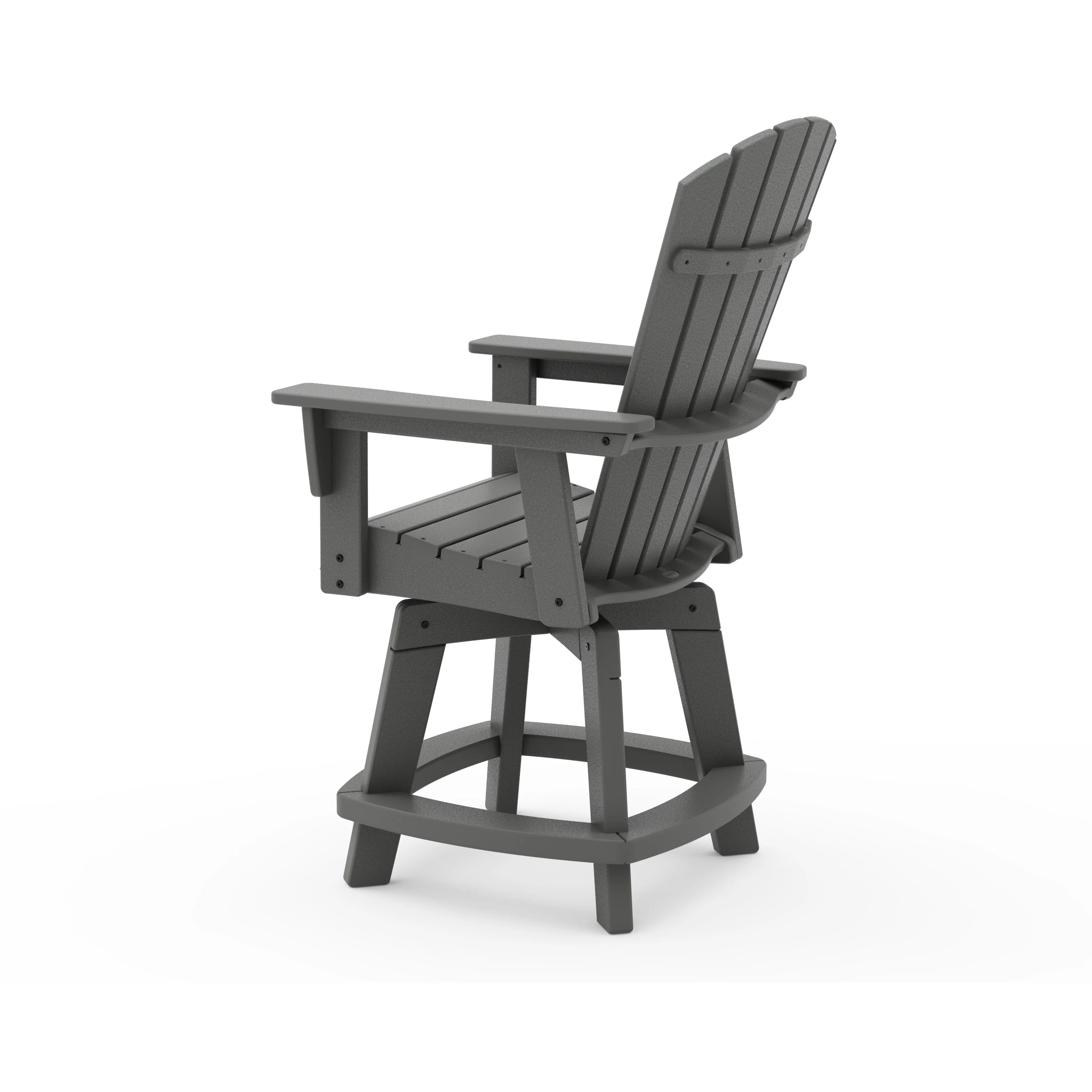 Nautical Curveback Adirondack Swivel Counter Chair - Image 2