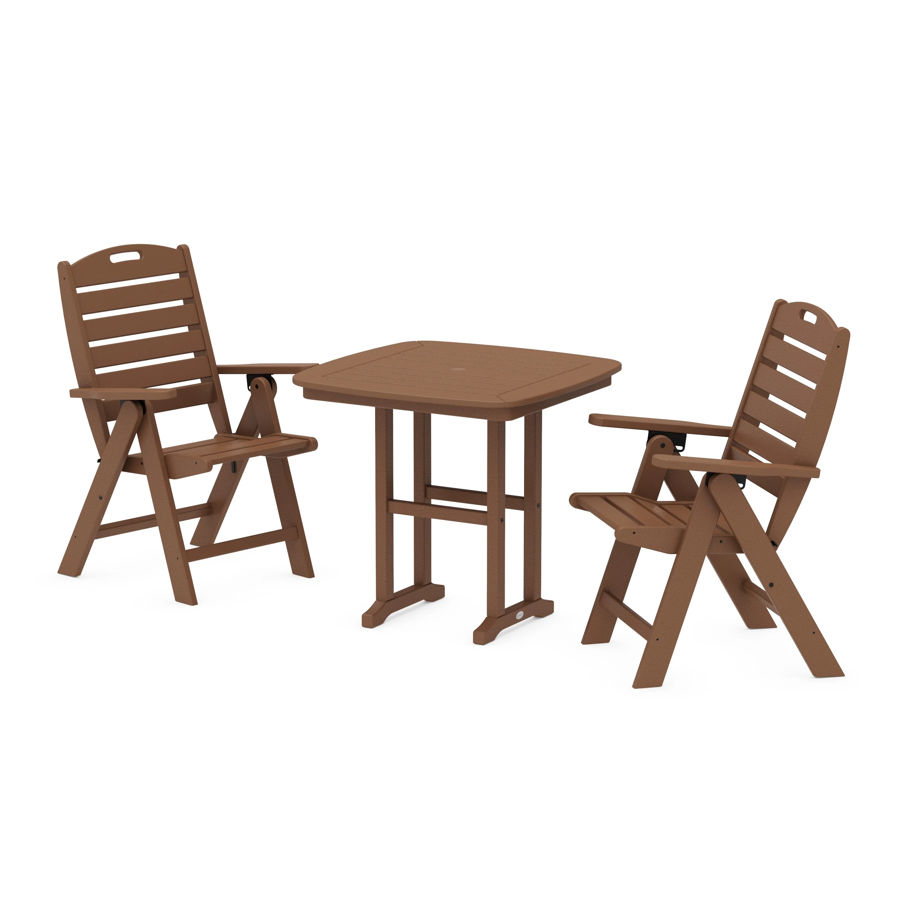 Nautical Folding Highback Chair 3-Piece Dining Set - Image 4