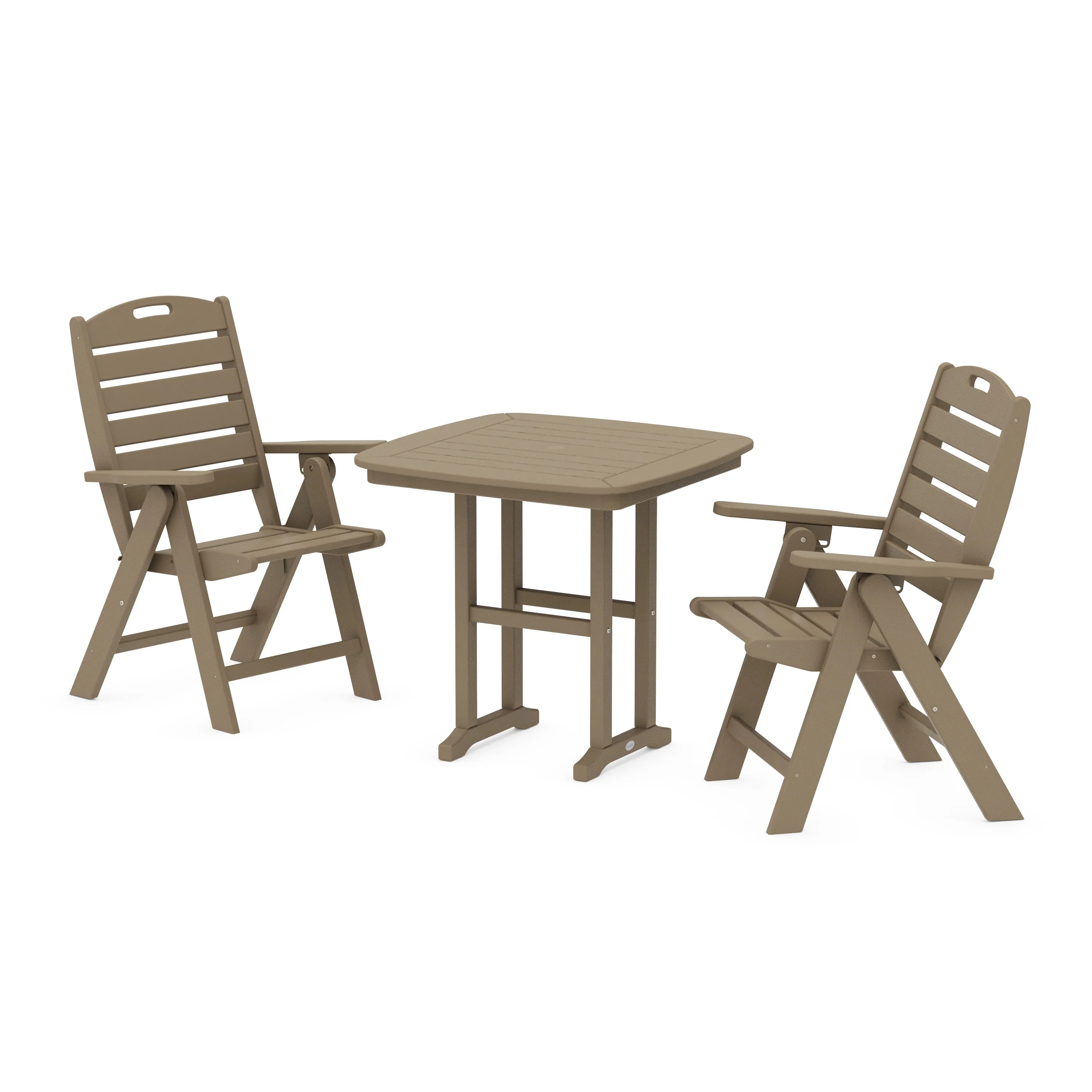 Nautical Folding Highback Chair 3-Piece Dining Set - Image 5