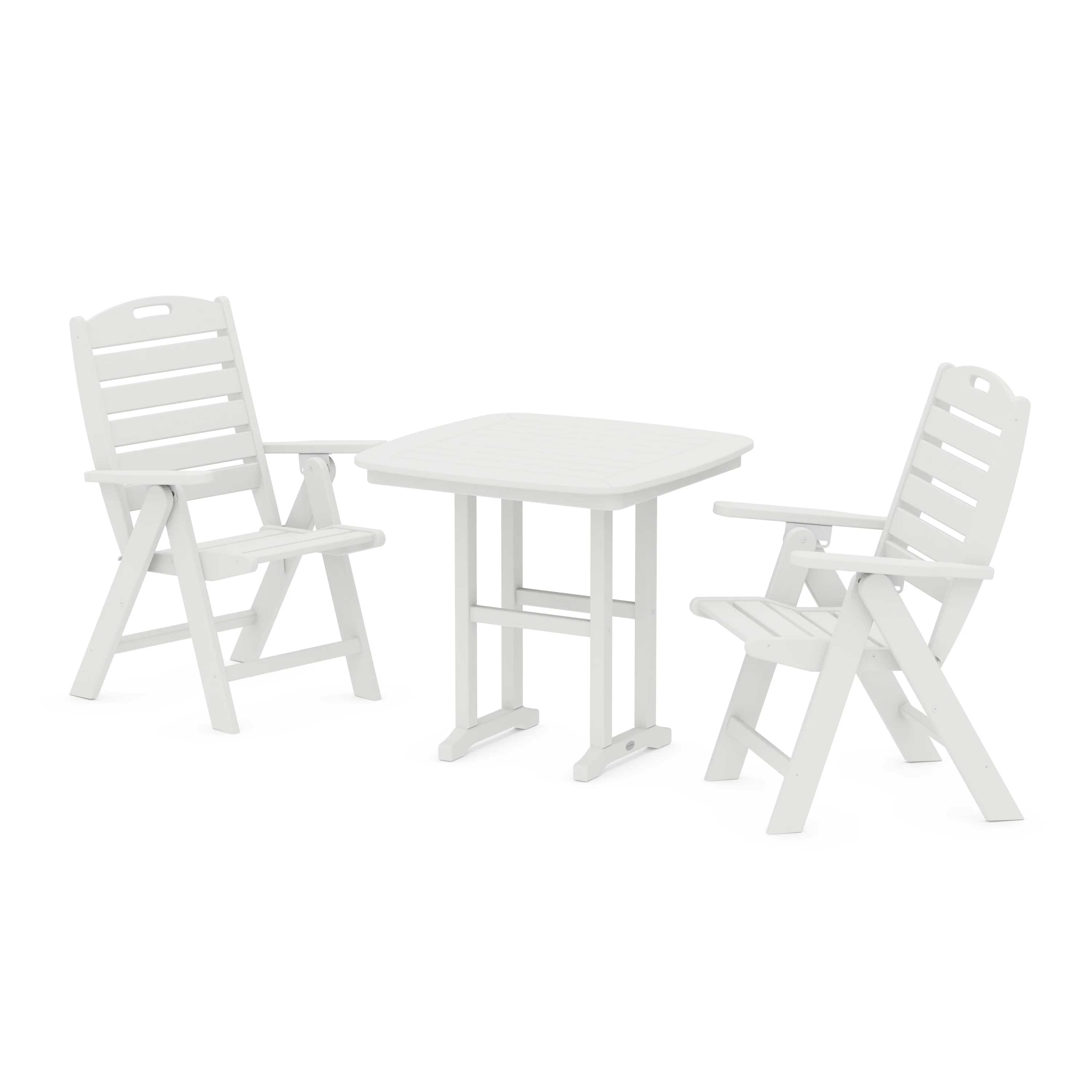 Nautical Folding Highback Chair 3-Piece Dining Set - Image 7