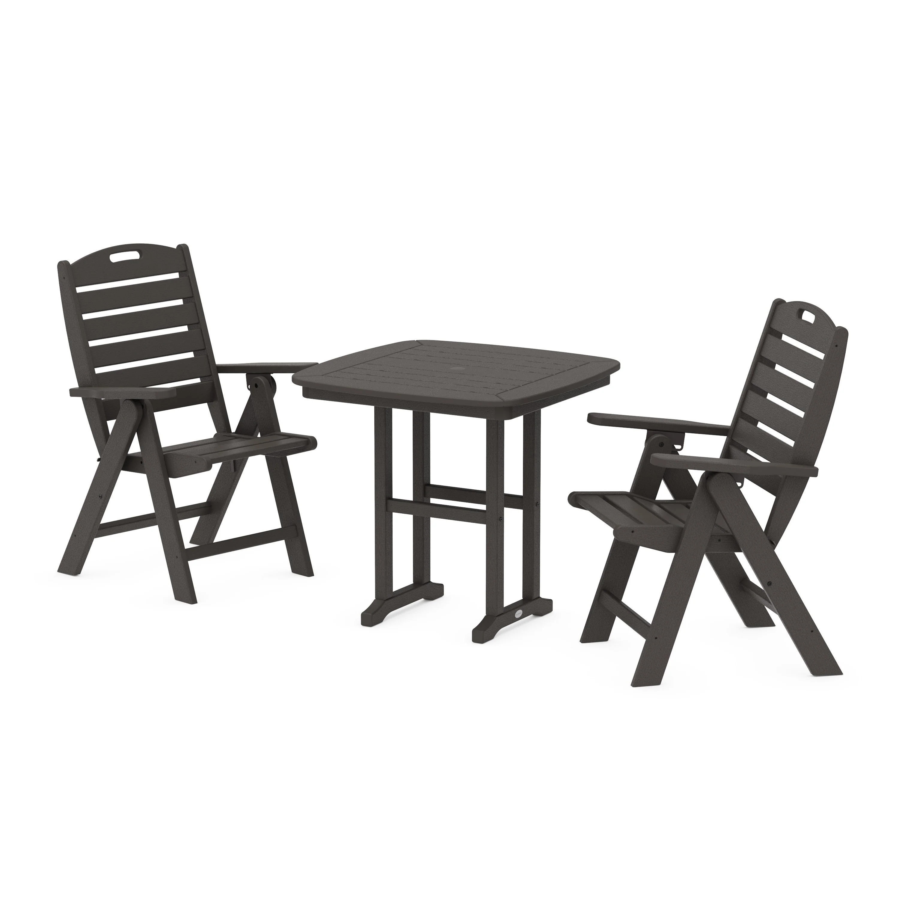 Nautical Folding Highback Chair 3-Piece Dining Set - Image 9