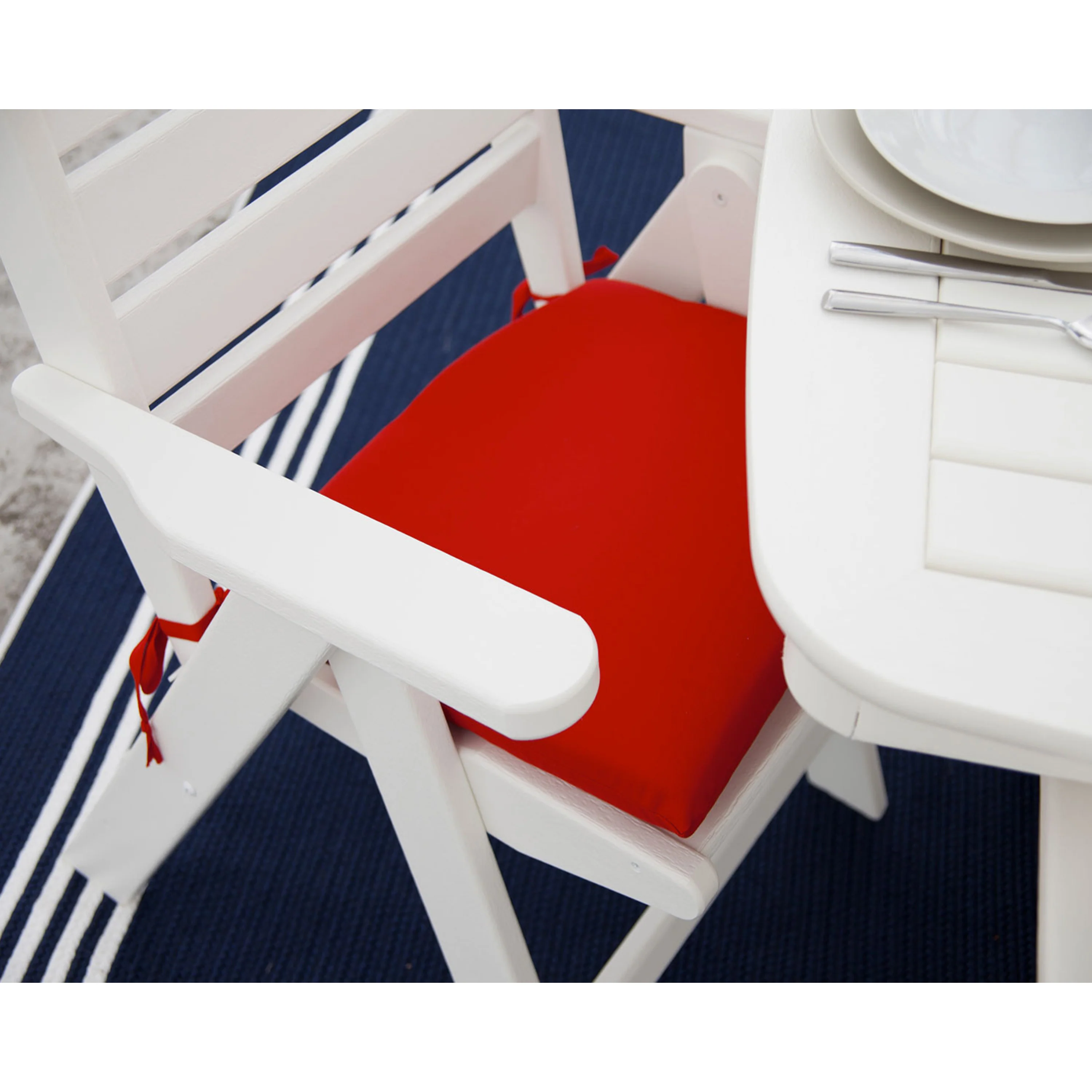Nautical Folding Highback Chair 7-Piece Dining Set - Image 5
