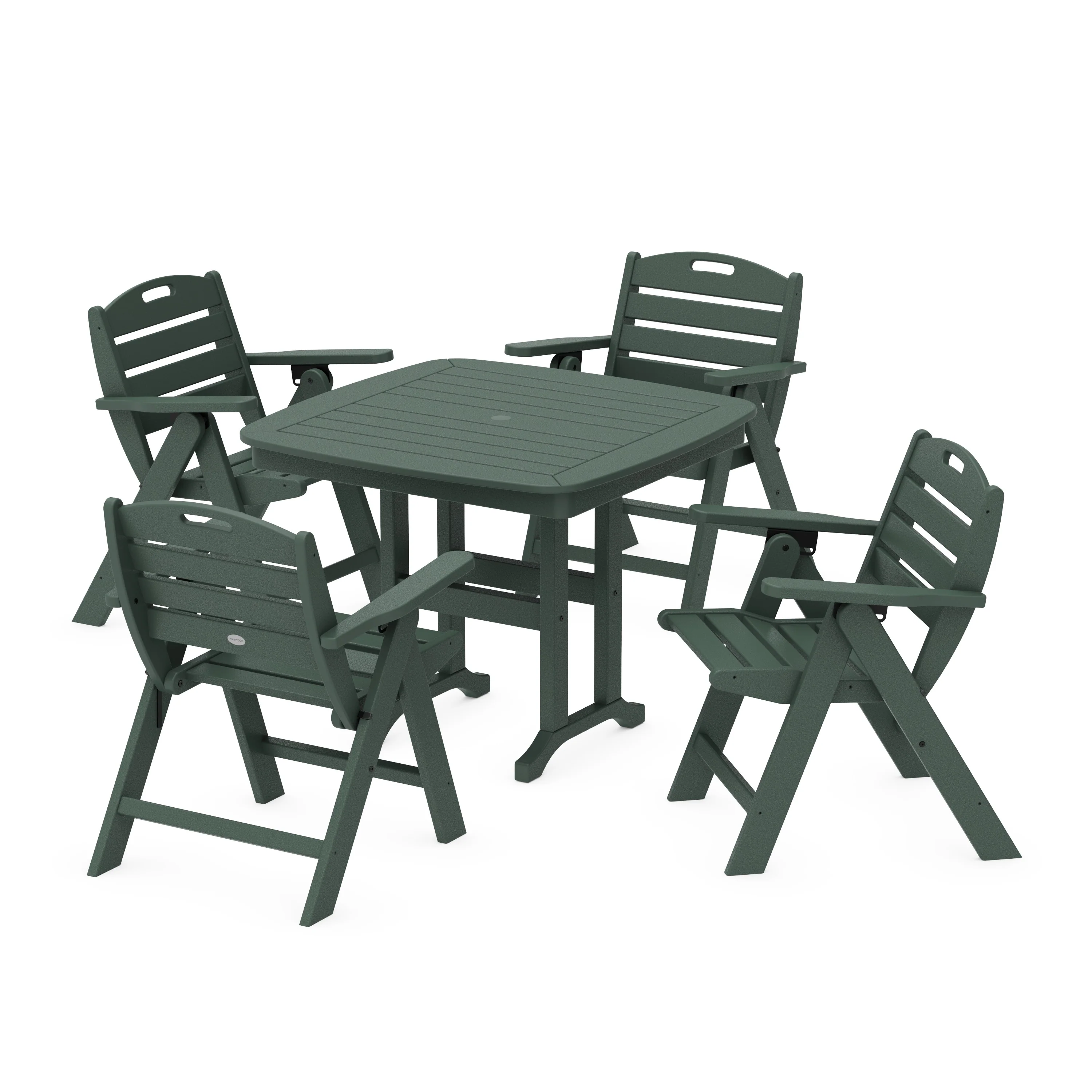 Nautical Folding Lowback Chair 5-Piece Dining Set - Image 12