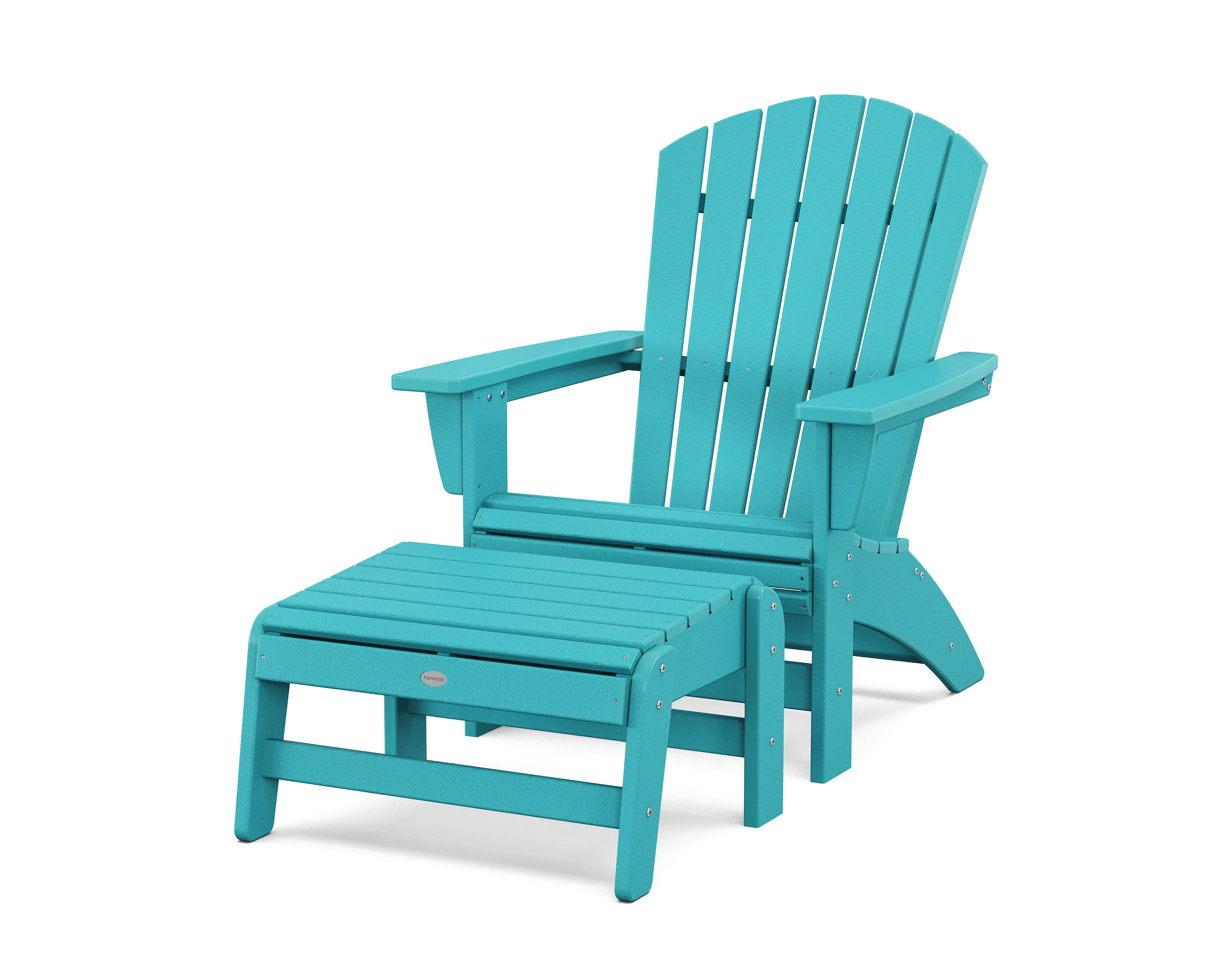 Nautical Grand Adirondack Chair with Ottoman - Image 11