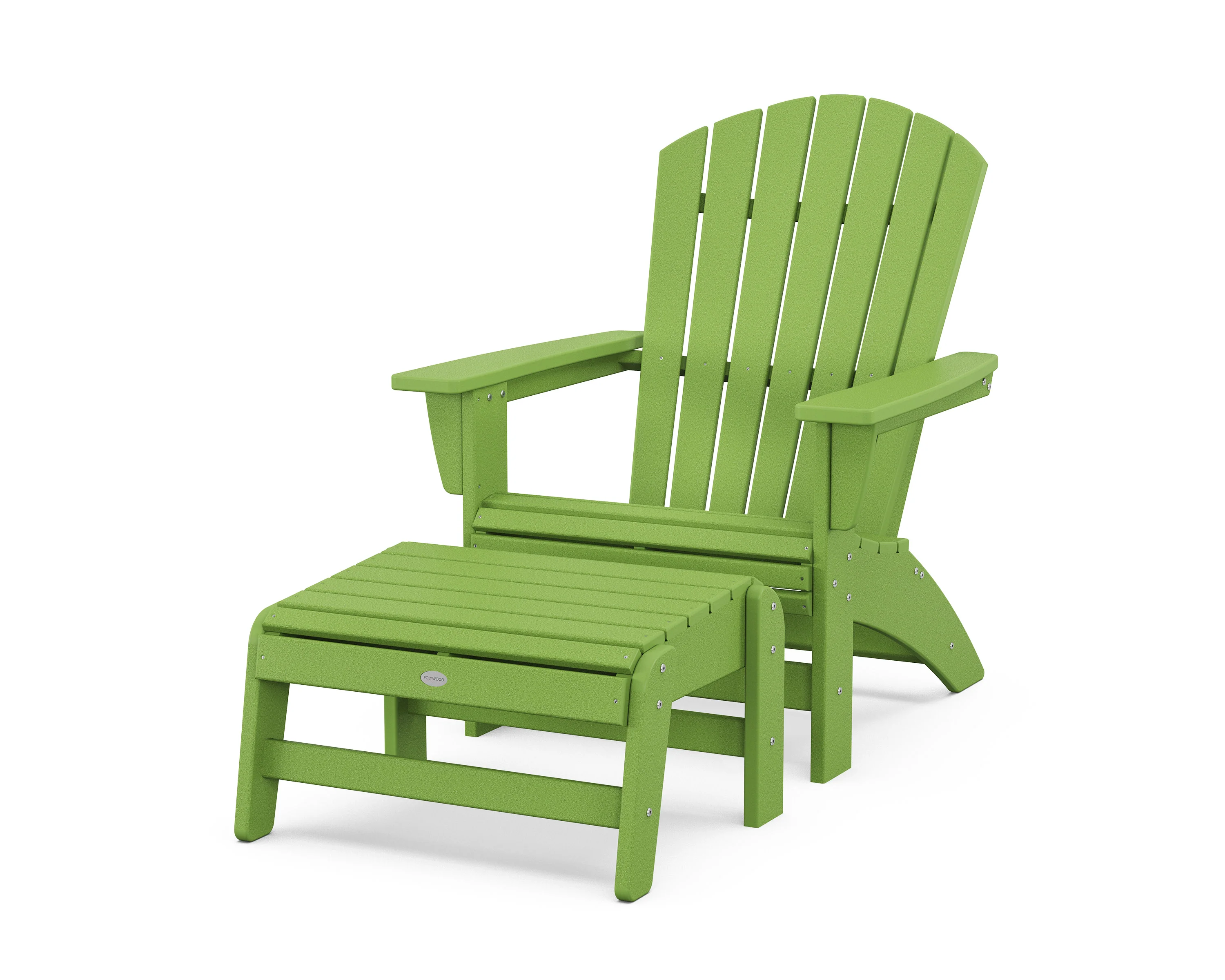 Nautical Grand Adirondack Chair with Ottoman - Image 12