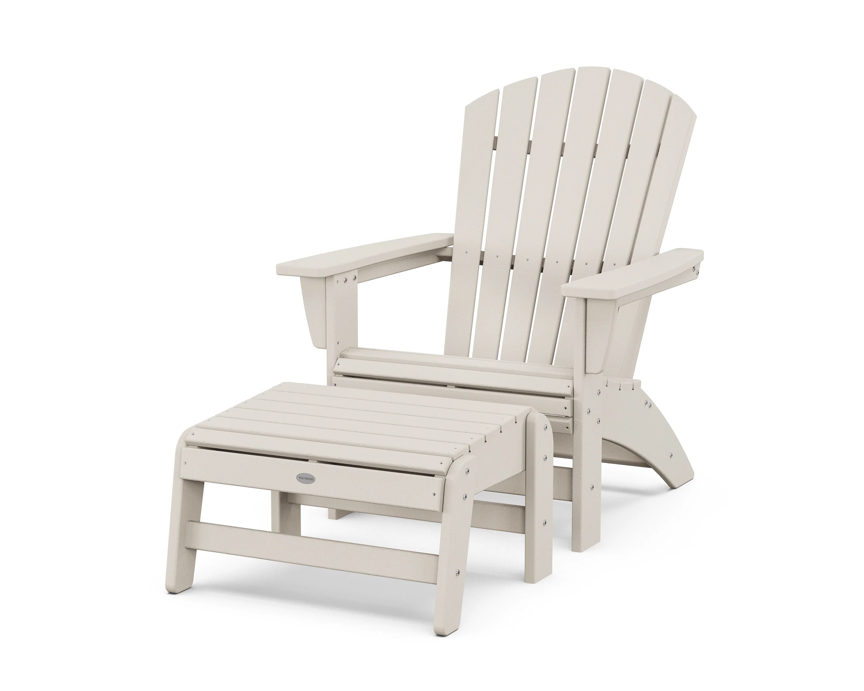 Nautical Grand Adirondack Chair with Ottoman - Image 15