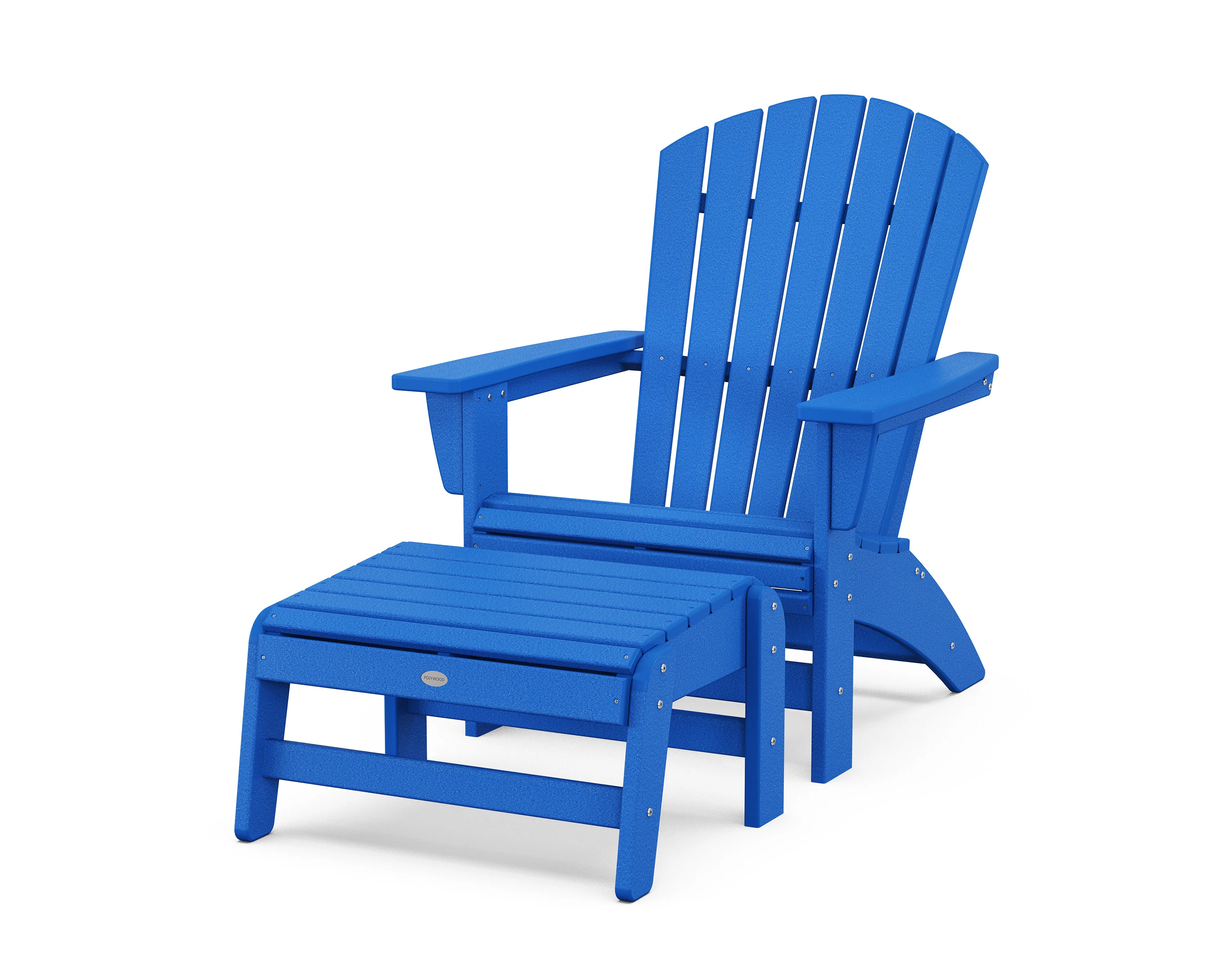 Nautical Grand Adirondack Chair with Ottoman - Image 17