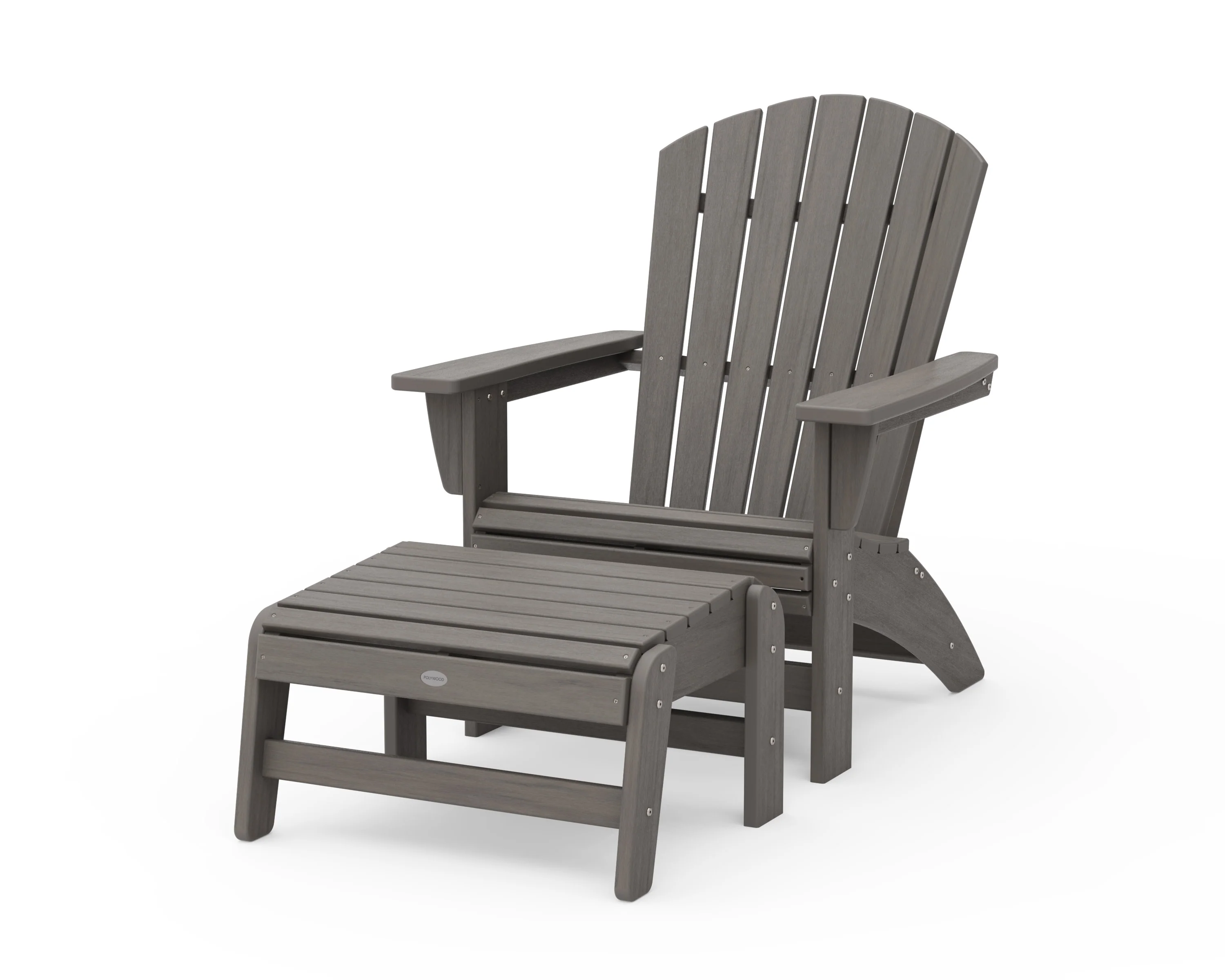 Nautical Grand Adirondack Chair with Ottoman - Image 18