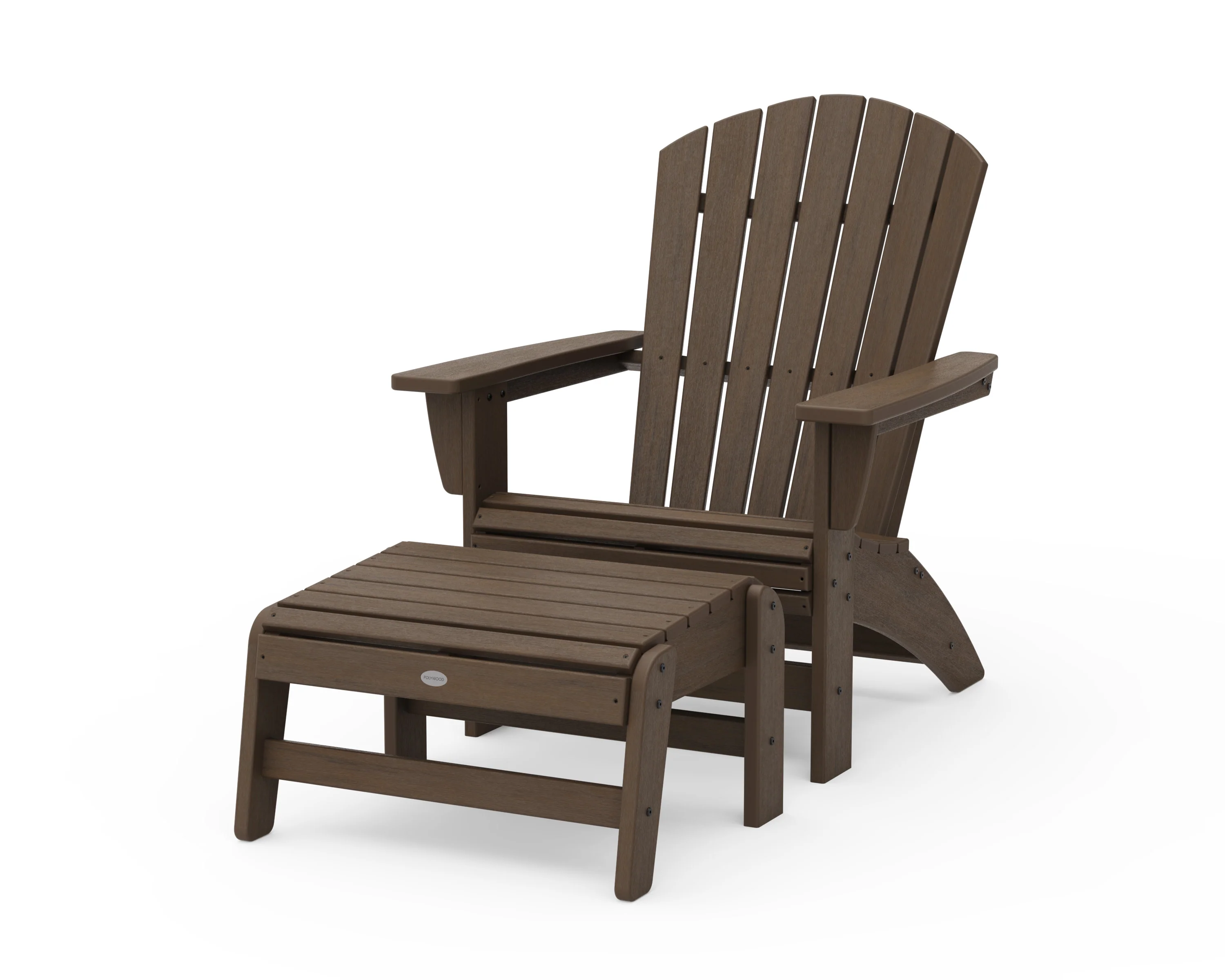 Nautical Grand Adirondack Chair with Ottoman - Image 19