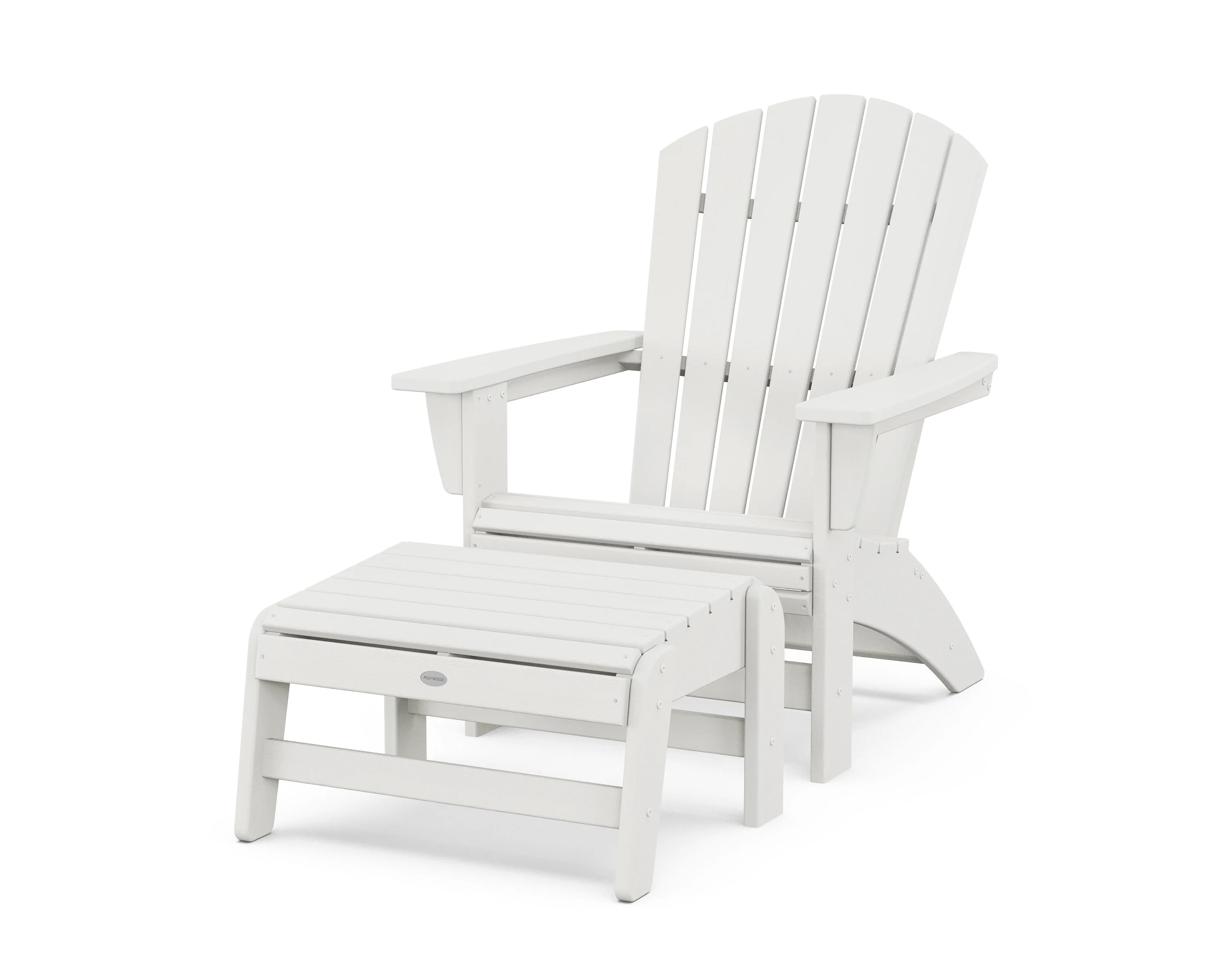 Nautical Grand Adirondack Chair with Ottoman - Image 2
