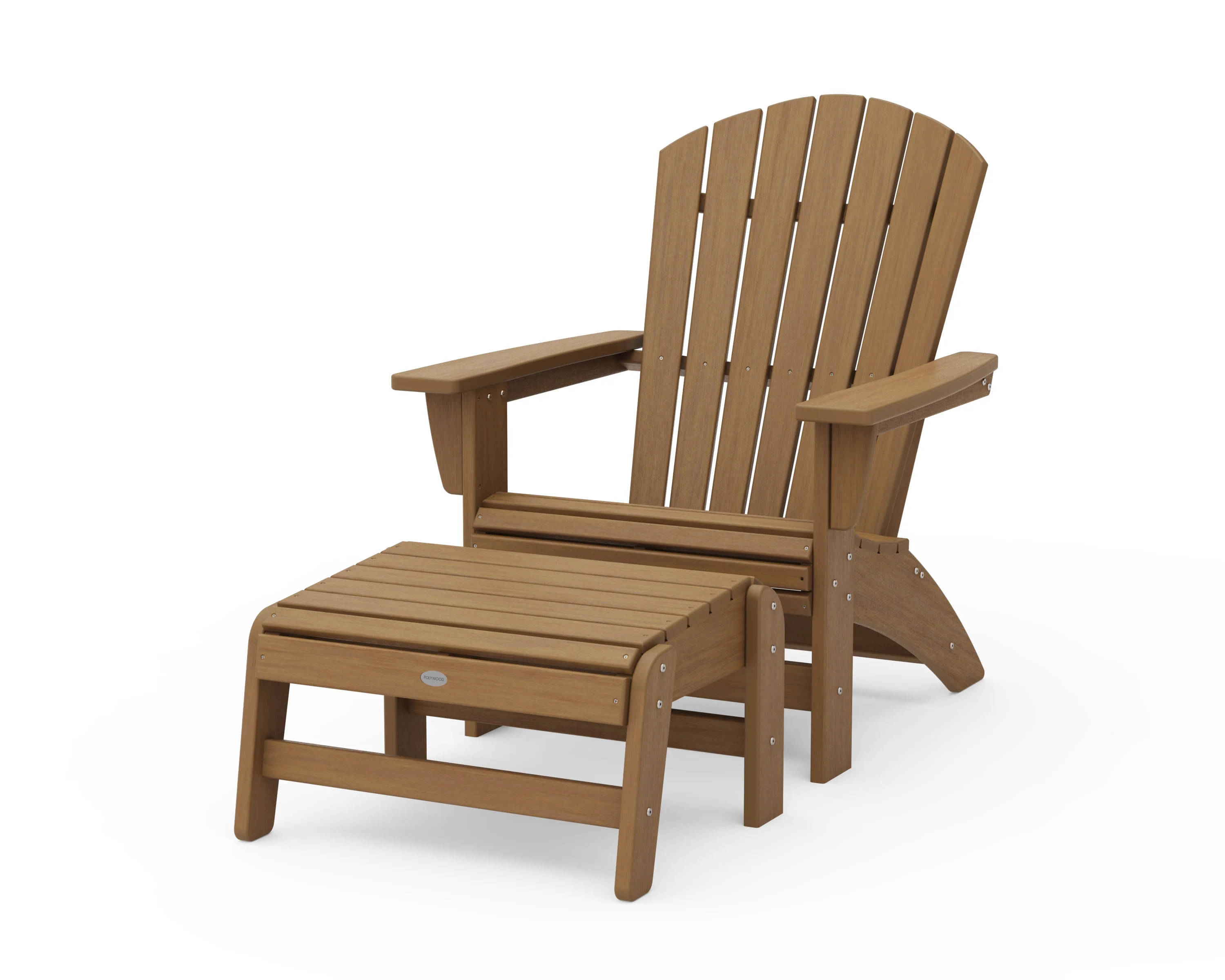 Nautical Grand Adirondack Chair with Ottoman - Image 20