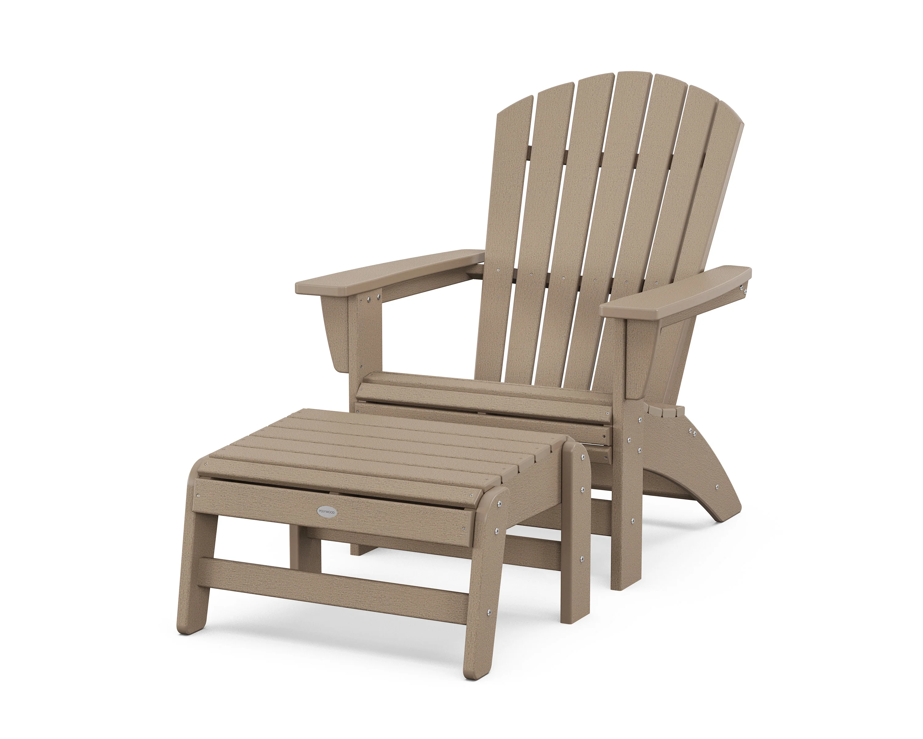 Nautical Grand Adirondack Chair with Ottoman - Image 7