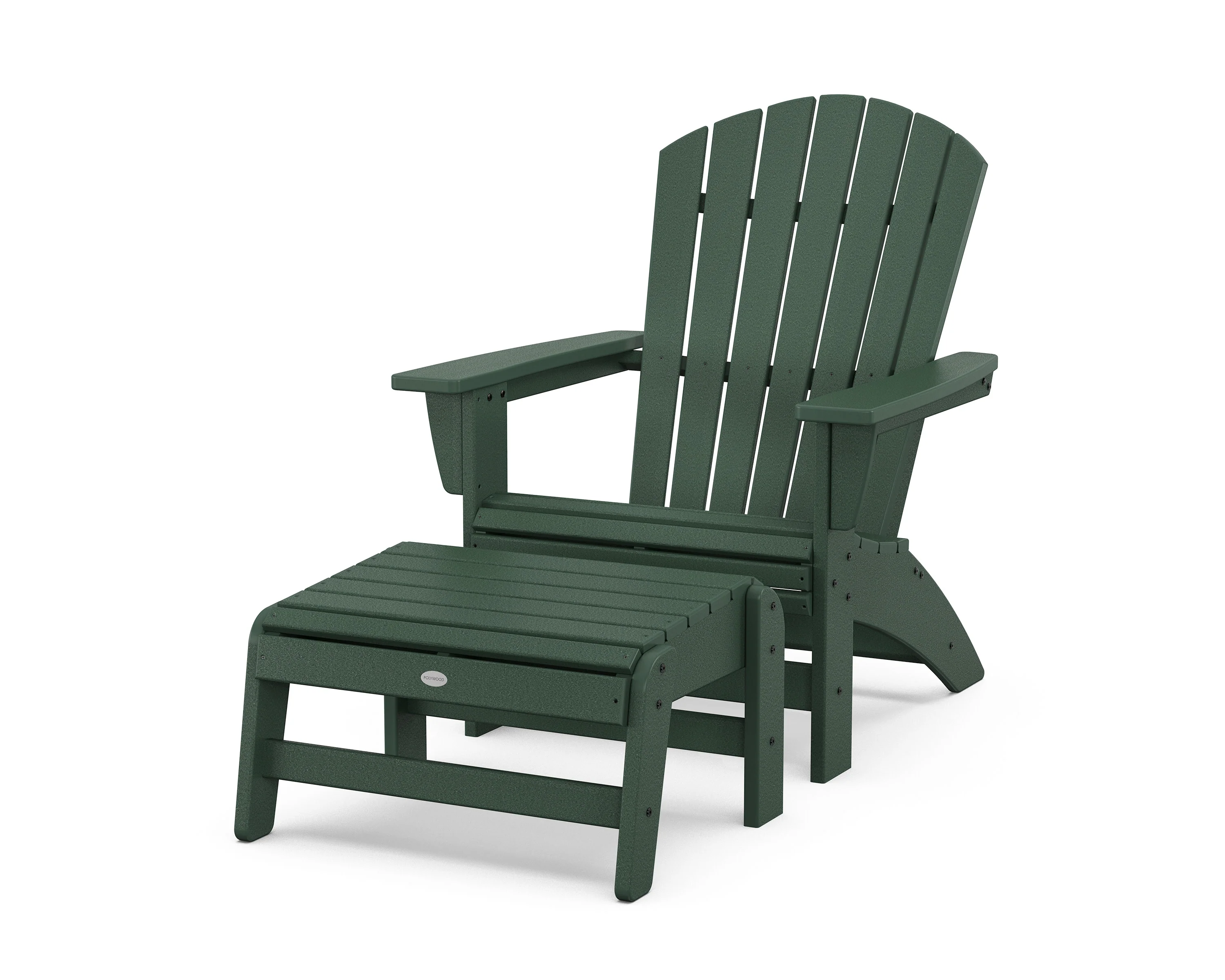 Nautical Grand Adirondack Chair with Ottoman - Image 9
