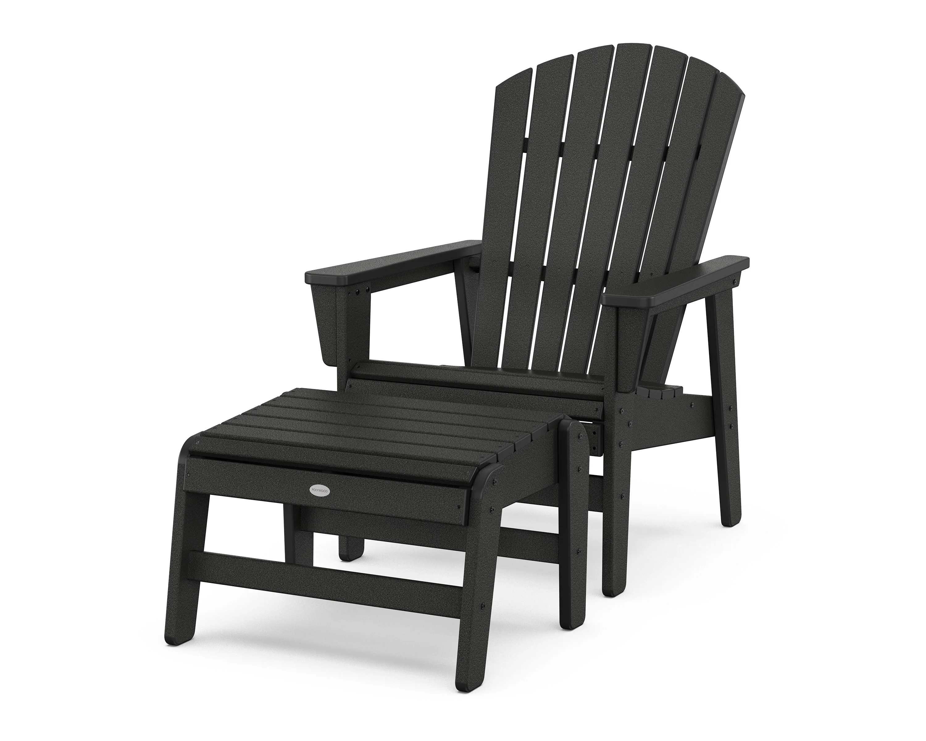 Nautical Grand Upright Adirondack Chair with Ottoman - Image 10