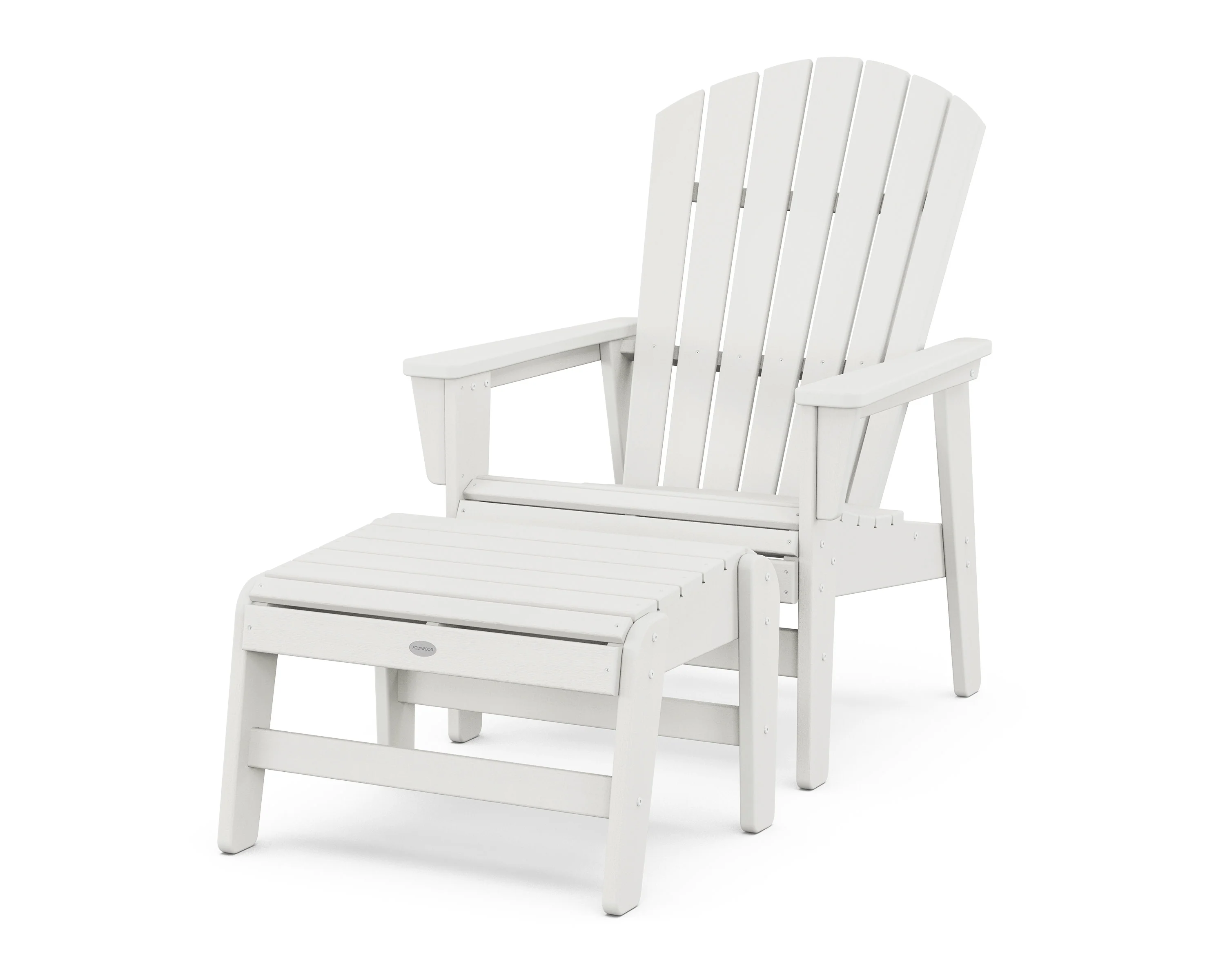 Nautical Grand Upright Adirondack Chair with Ottoman - Image 14