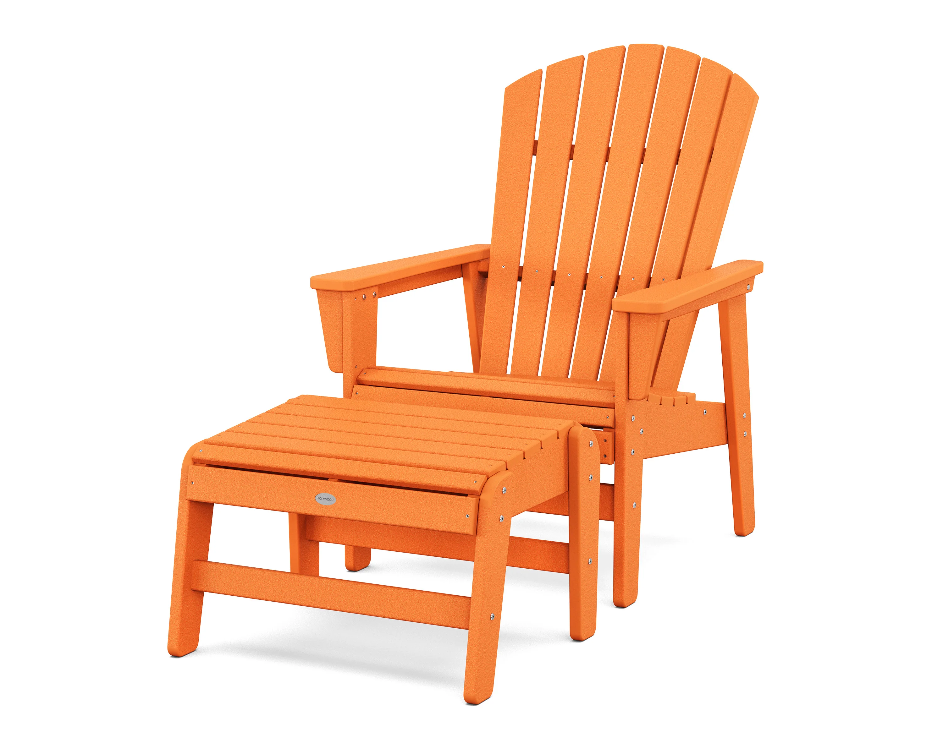 Nautical Grand Upright Adirondack Chair with Ottoman - Image 16