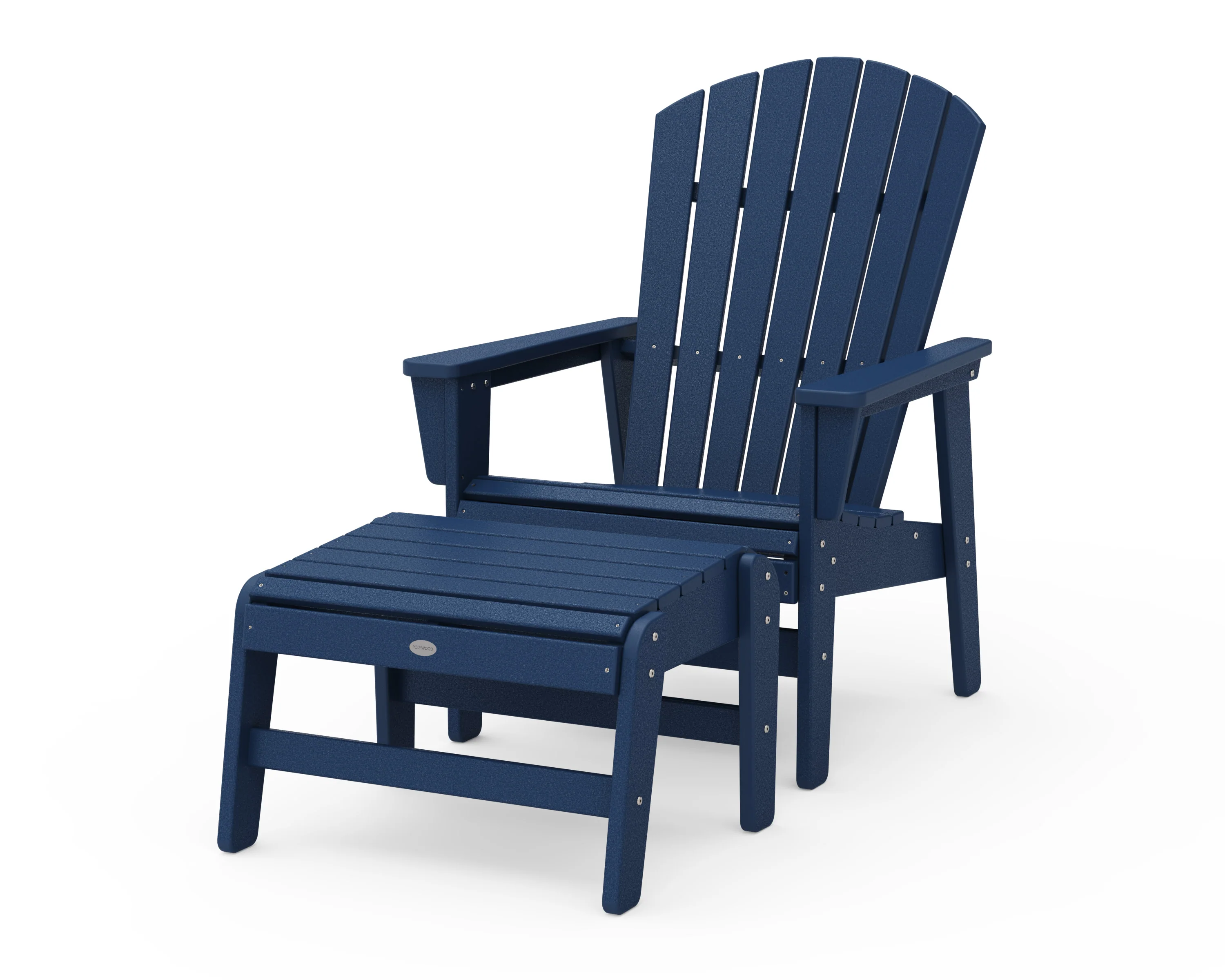 Nautical Grand Upright Adirondack Chair with Ottoman - Image 17