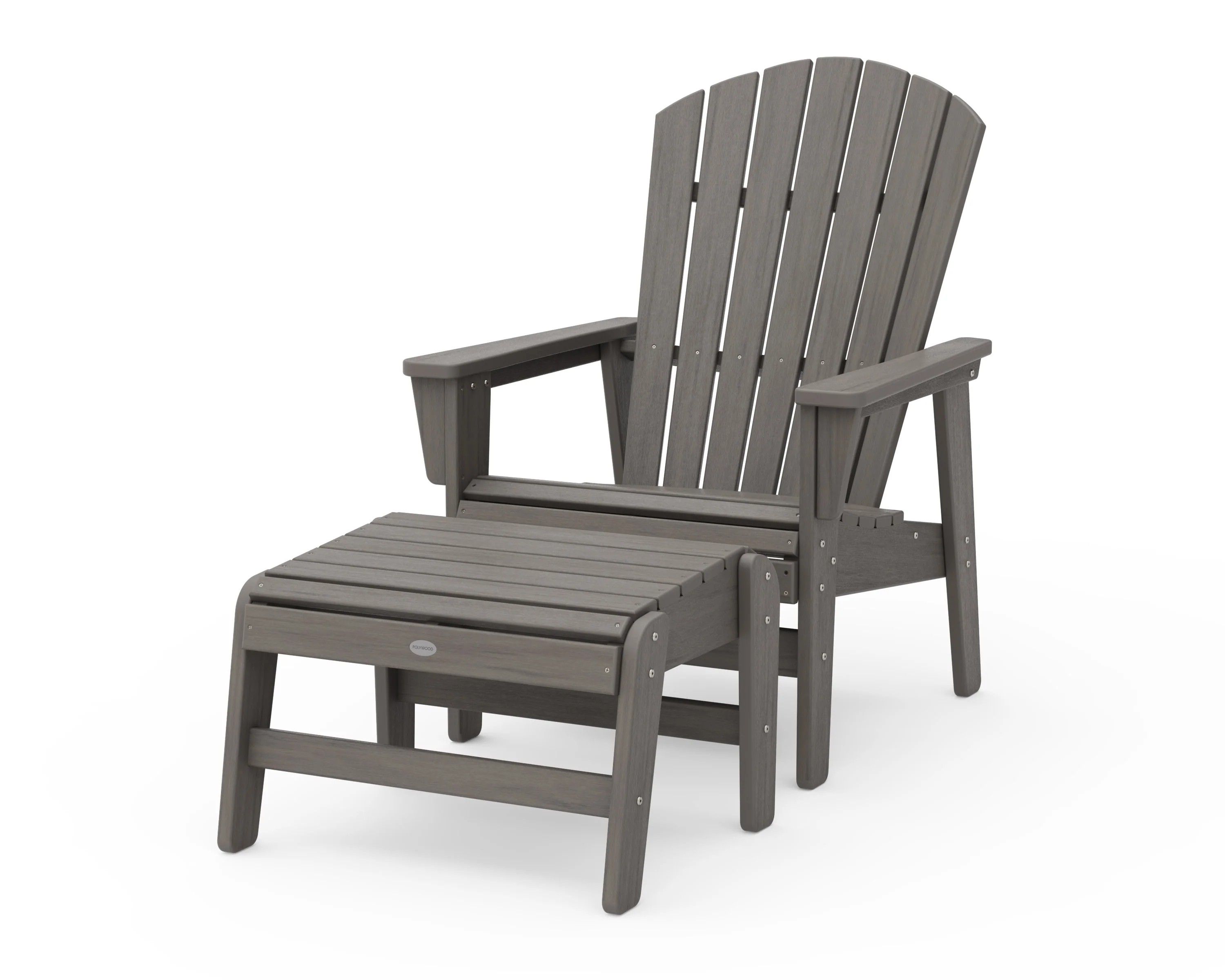 Nautical Grand Upright Adirondack Chair with Ottoman - Image 18