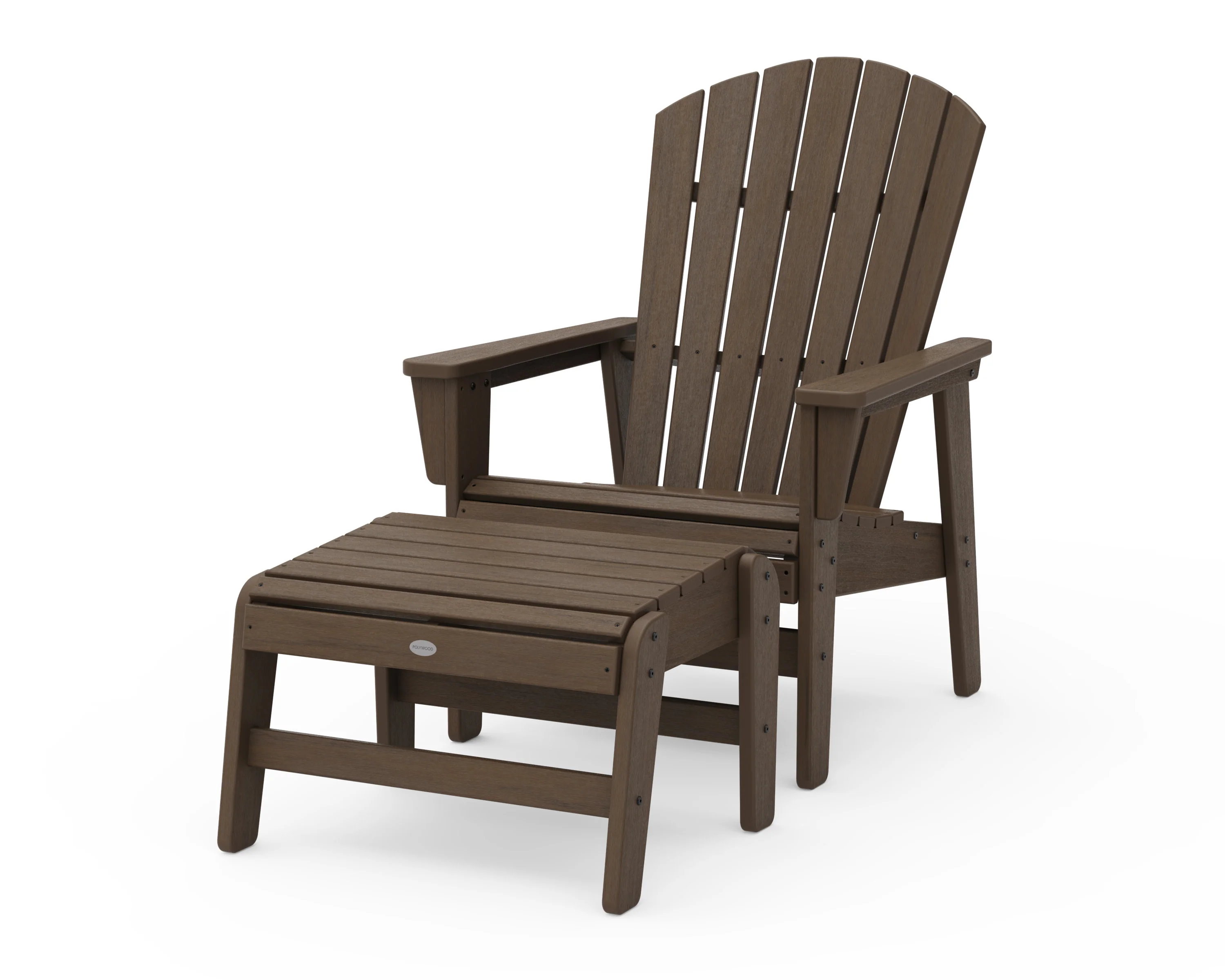 Nautical Grand Upright Adirondack Chair with Ottoman - Image 19