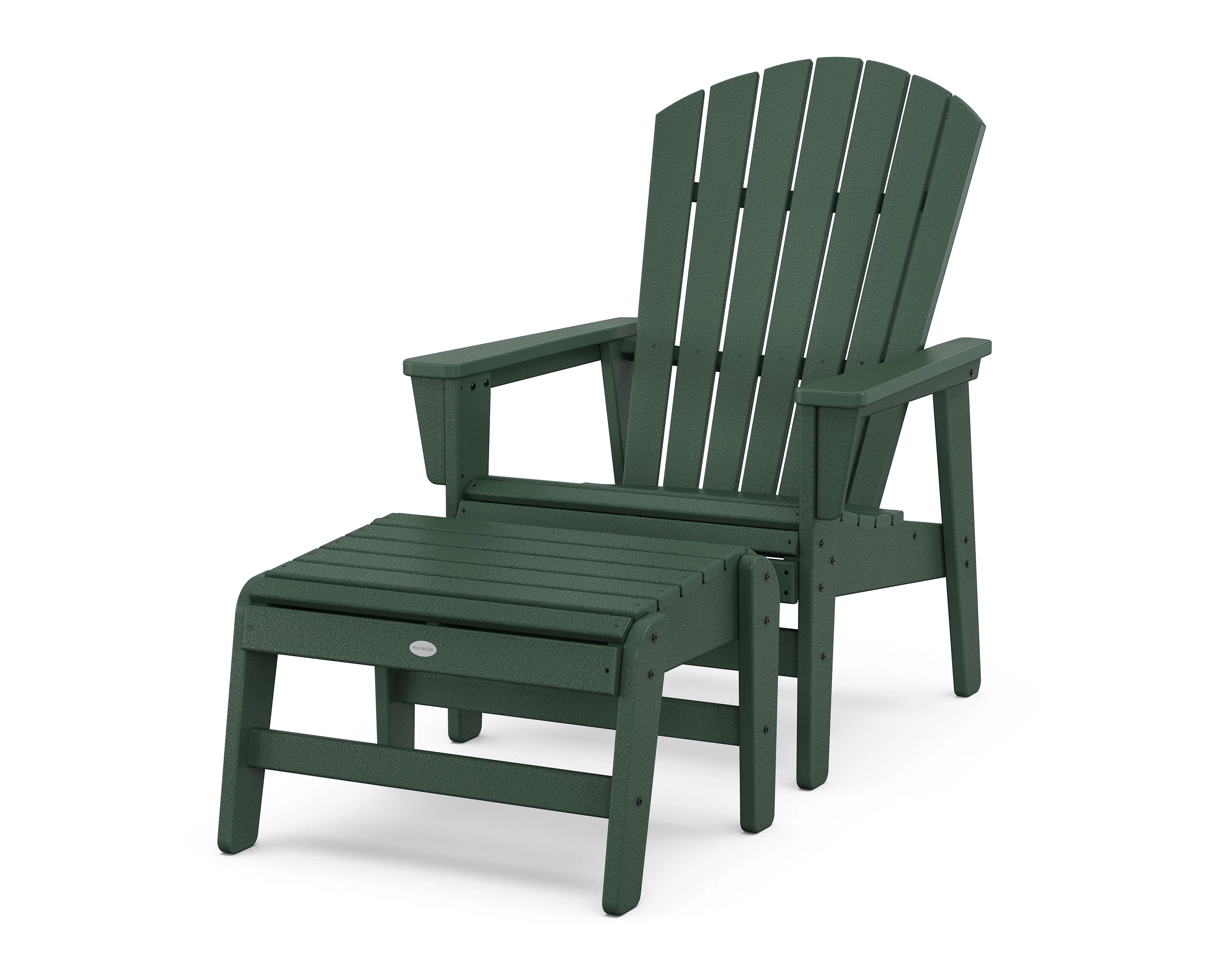 Nautical Grand Upright Adirondack Chair with Ottoman - Image 2