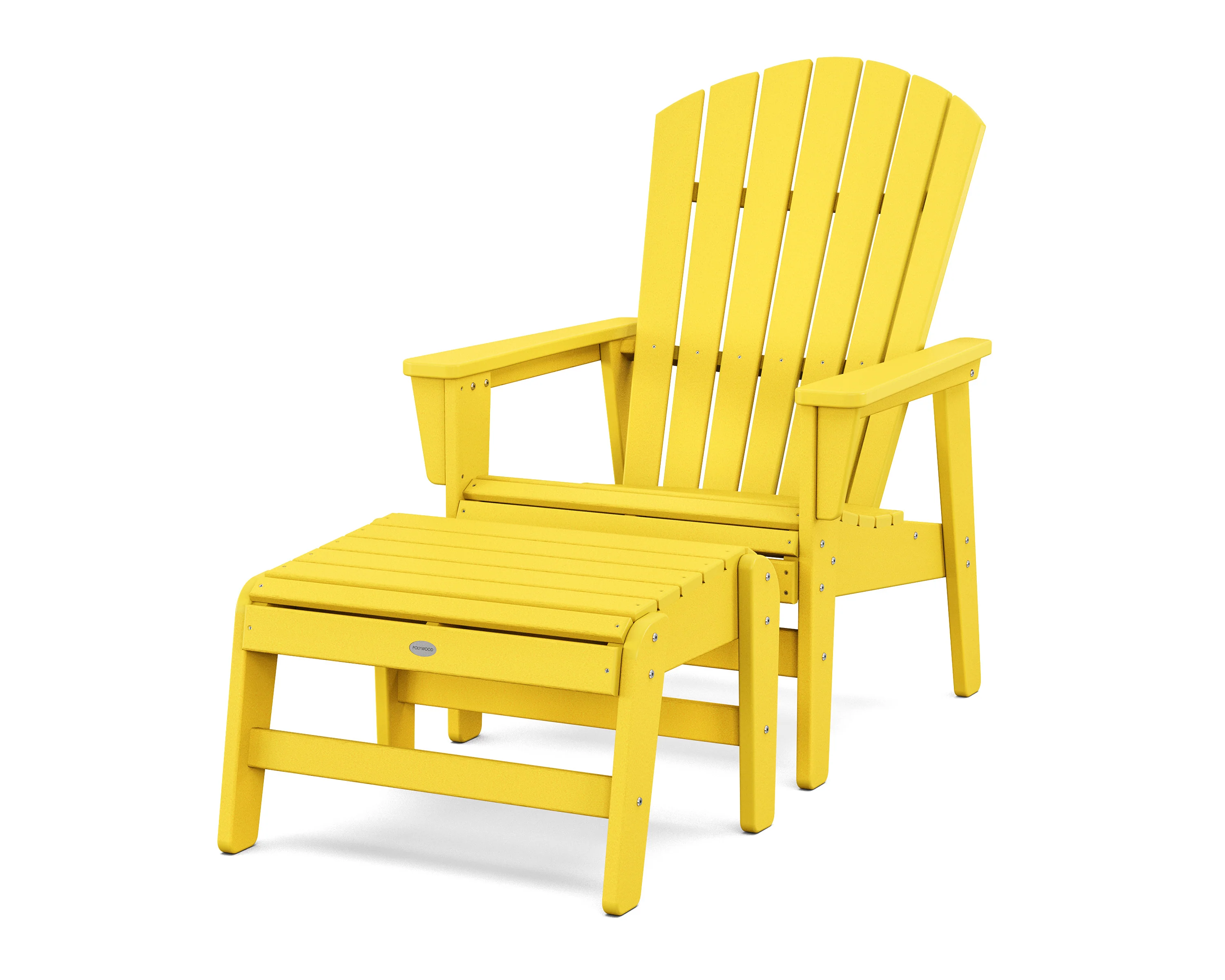Nautical Grand Upright Adirondack Chair with Ottoman - Image 3