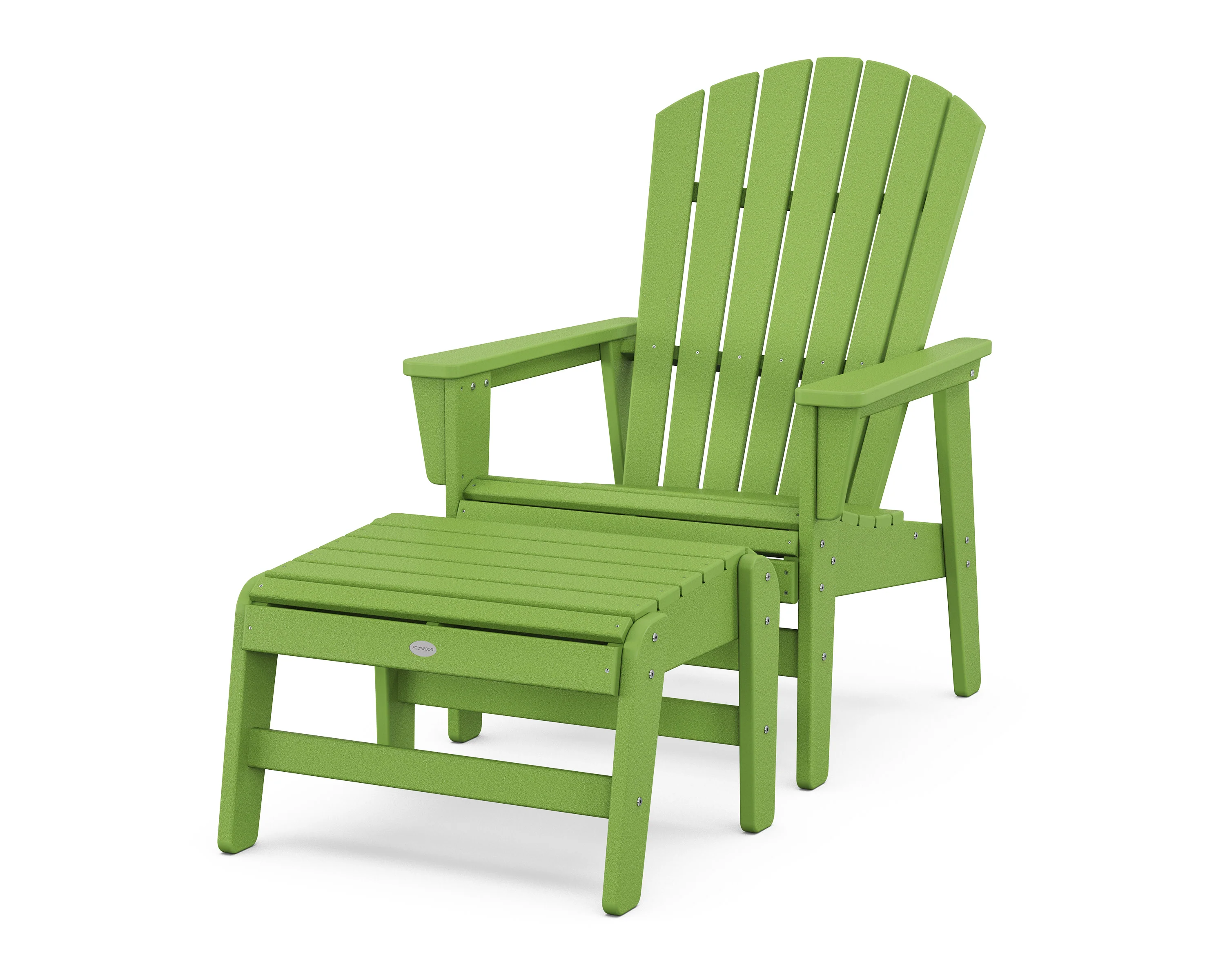 Nautical Grand Upright Adirondack Chair with Ottoman - Image 6