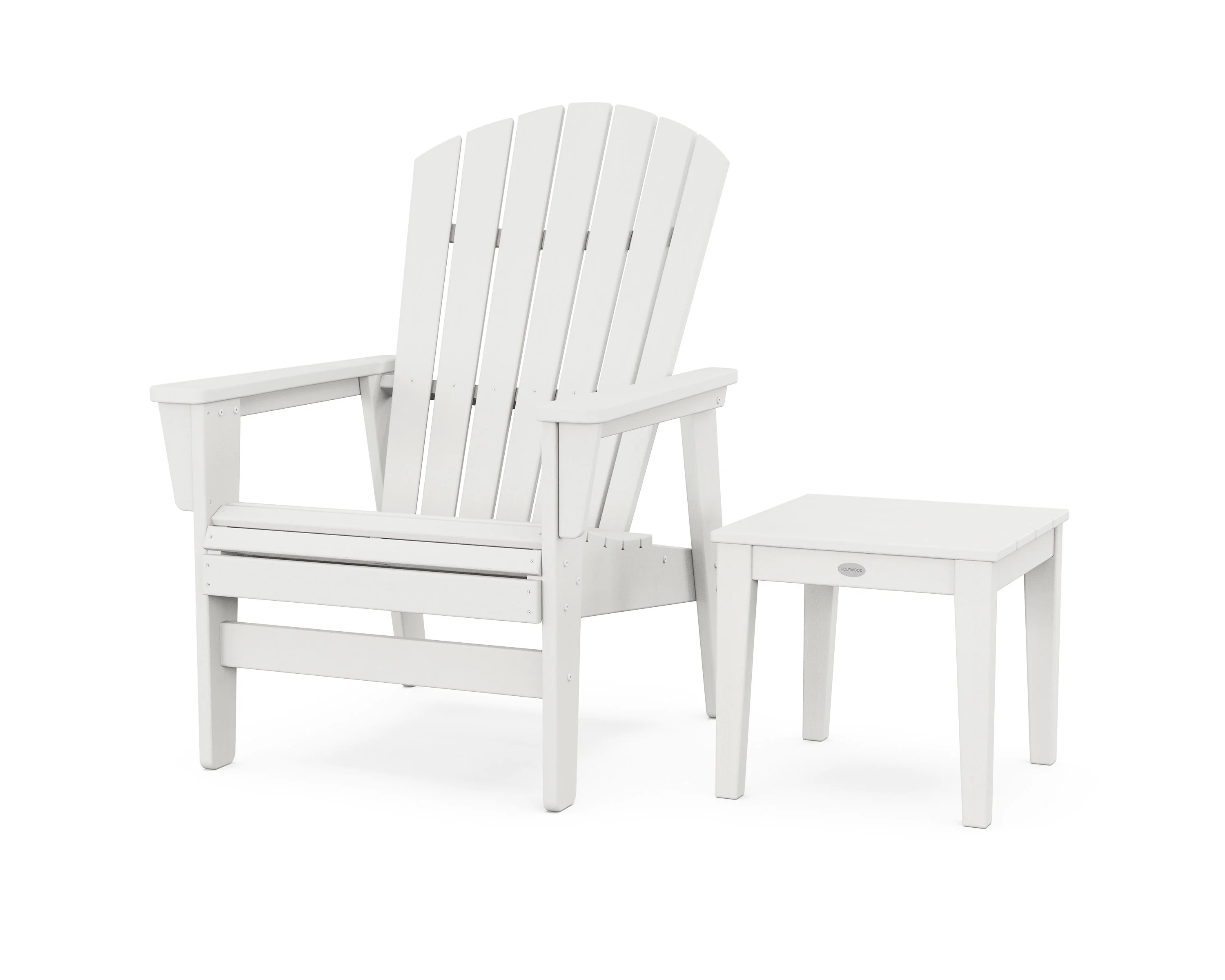 Nautical Grand Upright Adirondack Chair with Side Table - Image 10