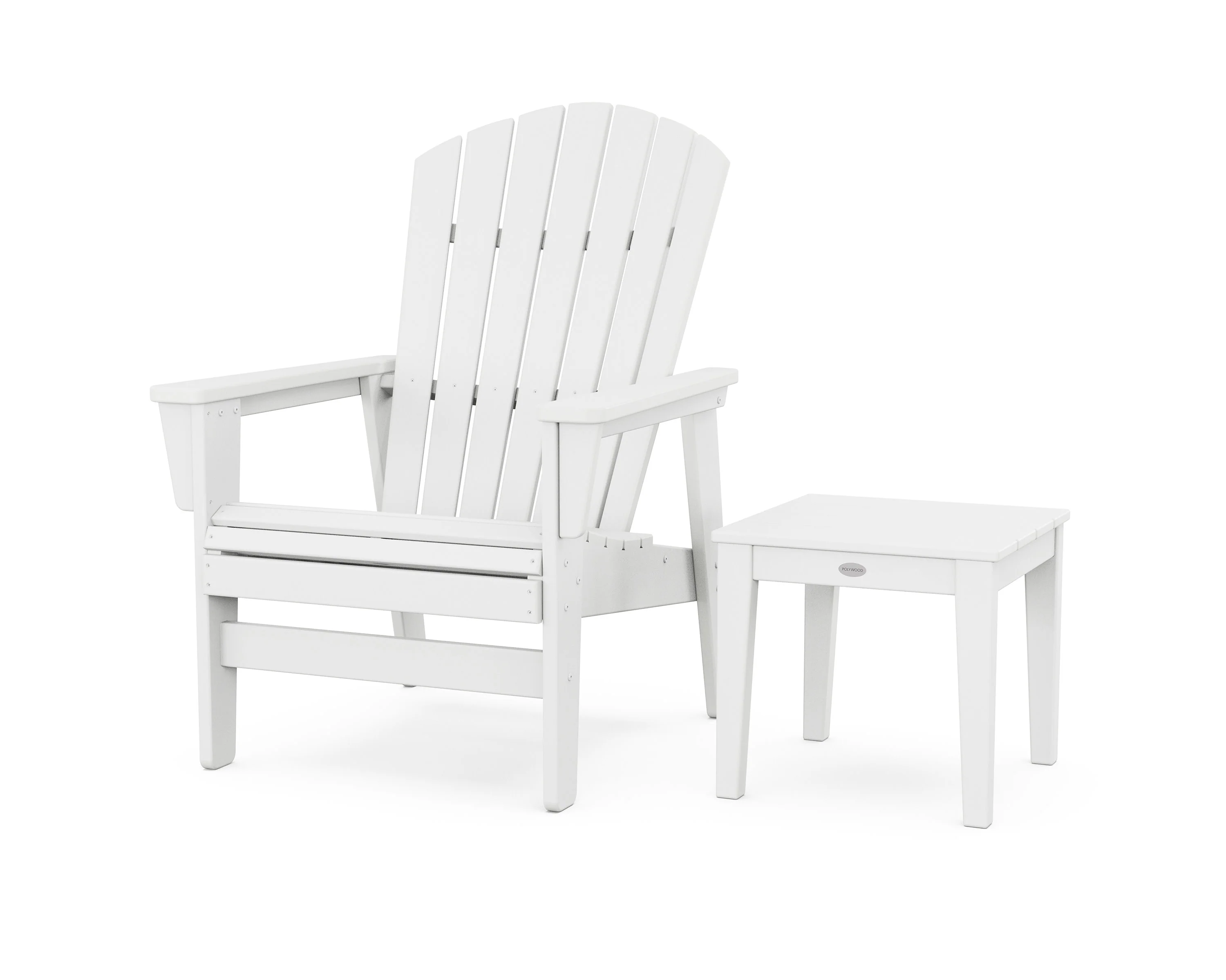 Nautical Grand Upright Adirondack Chair with Side Table - Image 13