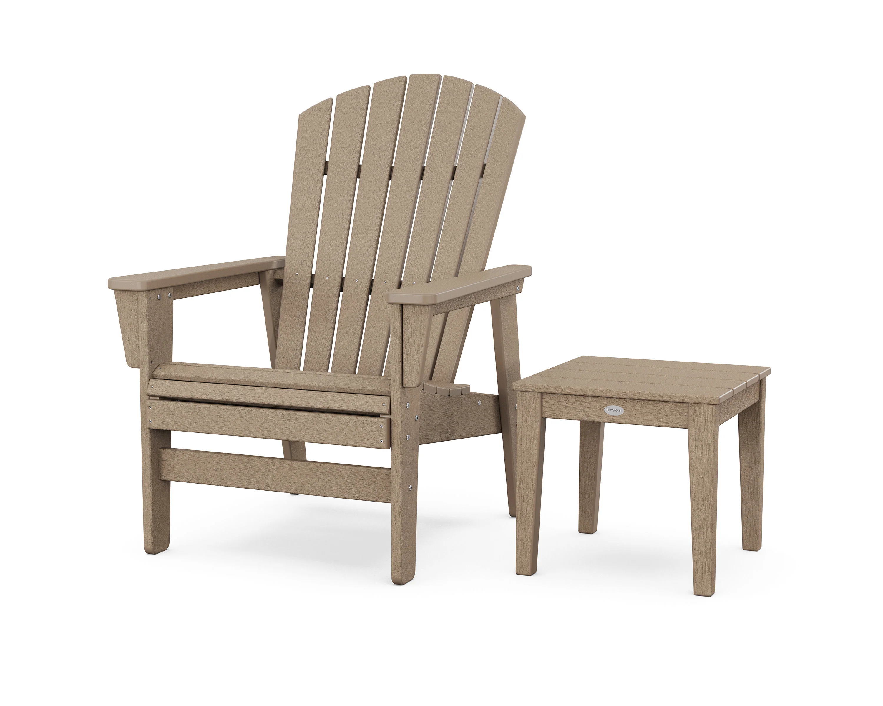 Nautical Grand Upright Adirondack Chair with Side Table - Image 14