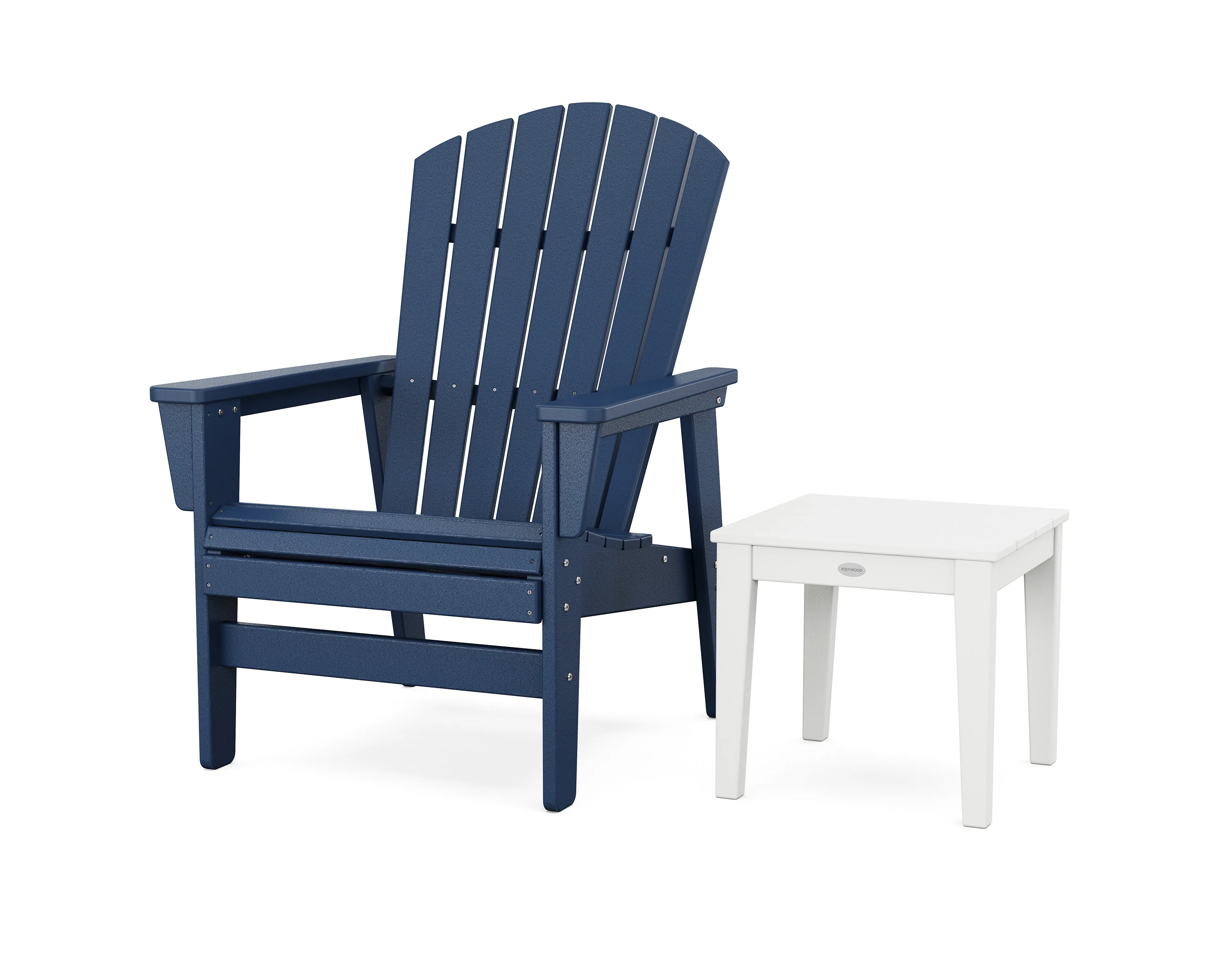Nautical Grand Upright Adirondack Chair with Side Table - Image 16
