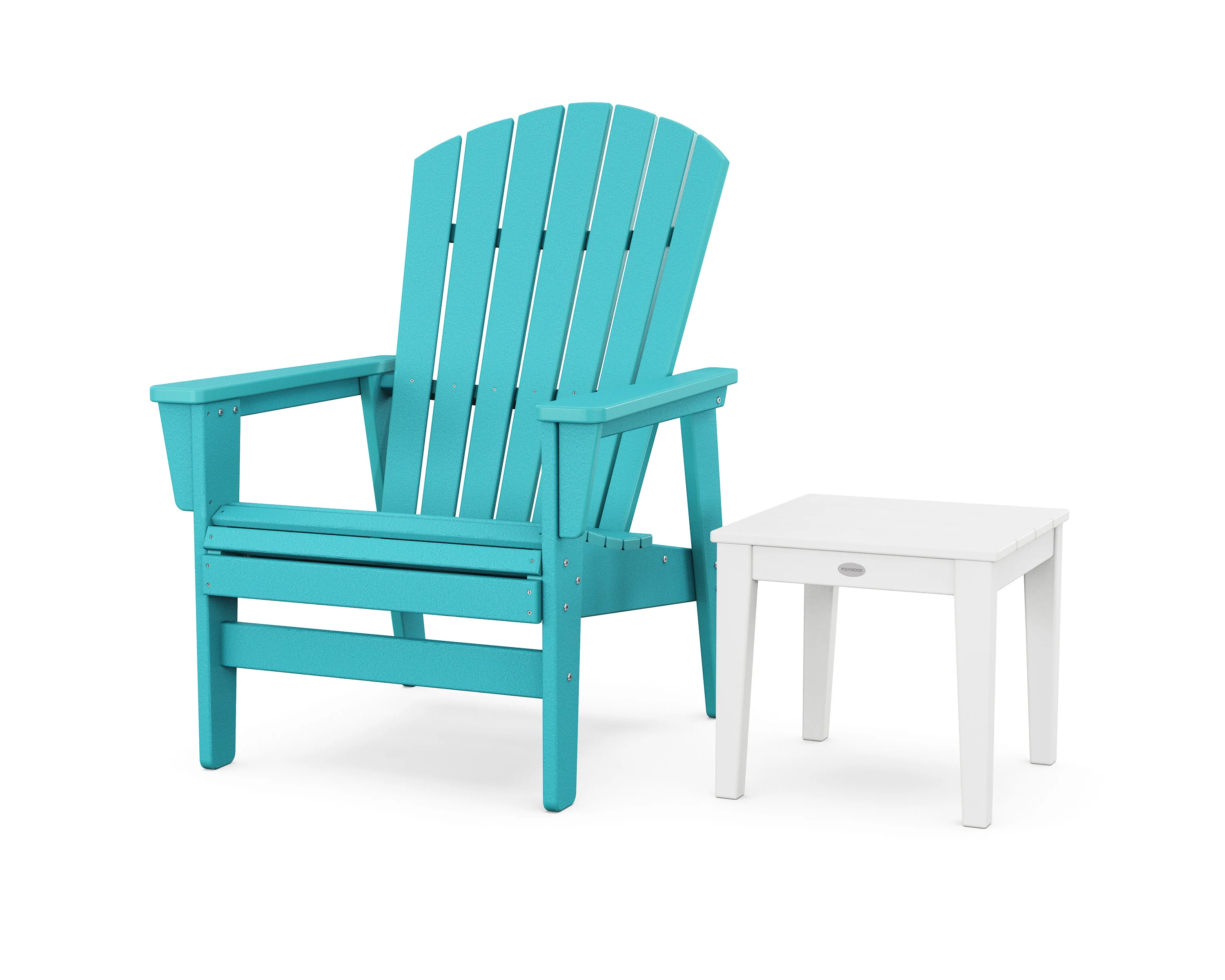 Nautical Grand Upright Adirondack Chair with Side Table - Image 2