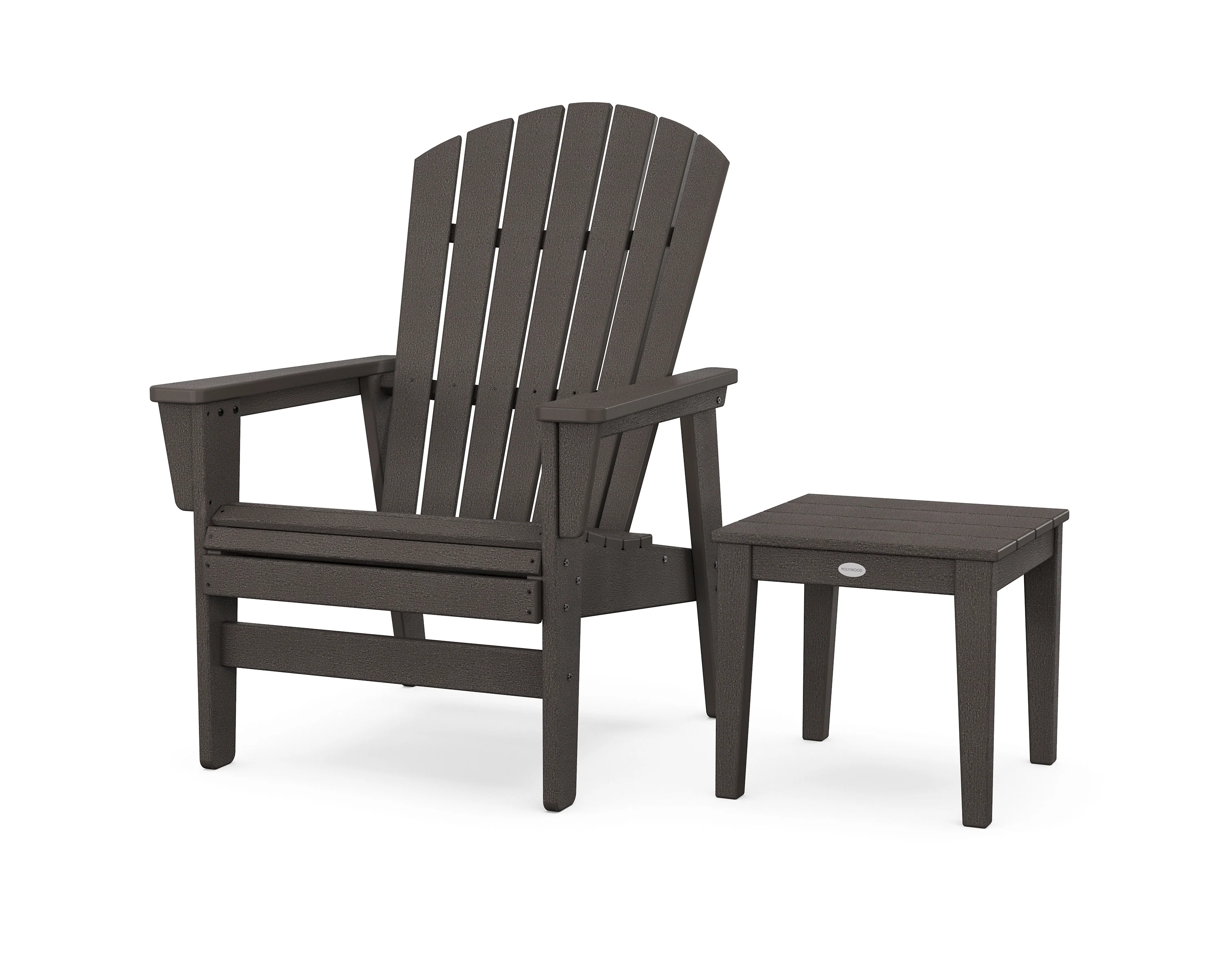 Nautical Grand Upright Adirondack Chair with Side Table - Image 5