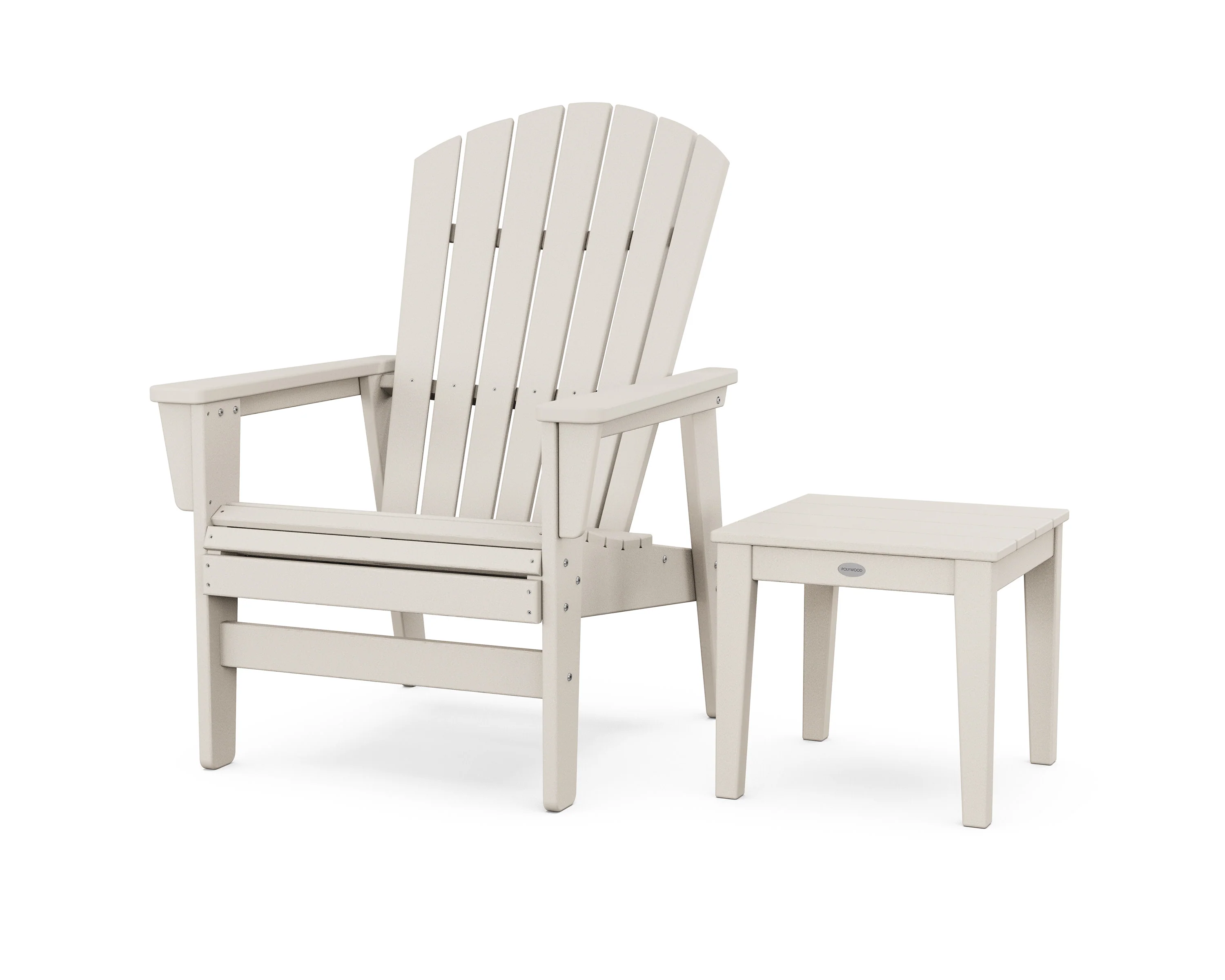 Nautical Grand Upright Adirondack Chair with Side Table - Image 6
