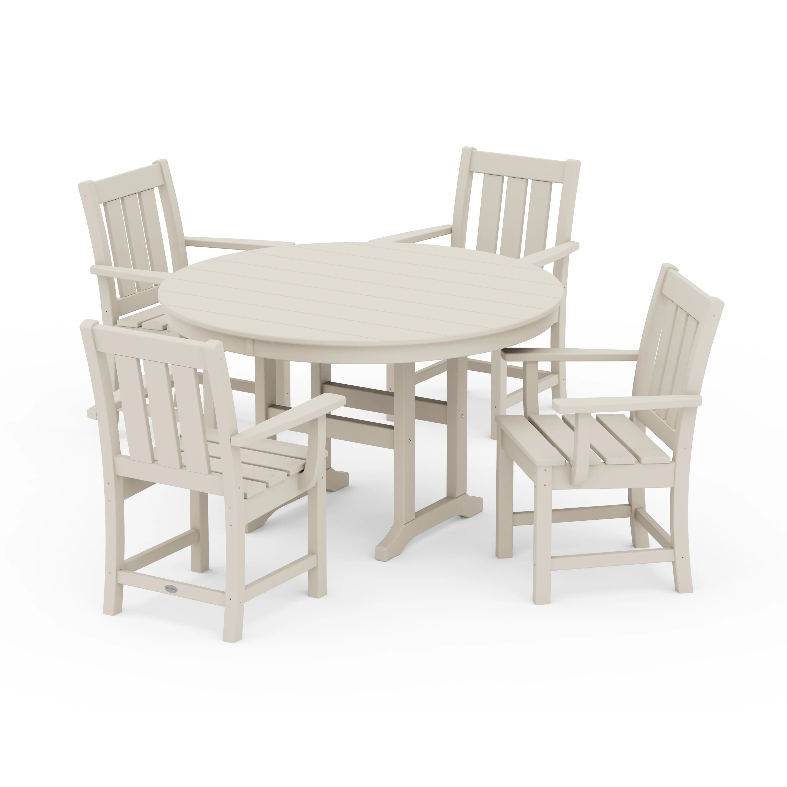 Oxford 5-Piece Round Farmhouse Dining Set - Image 7