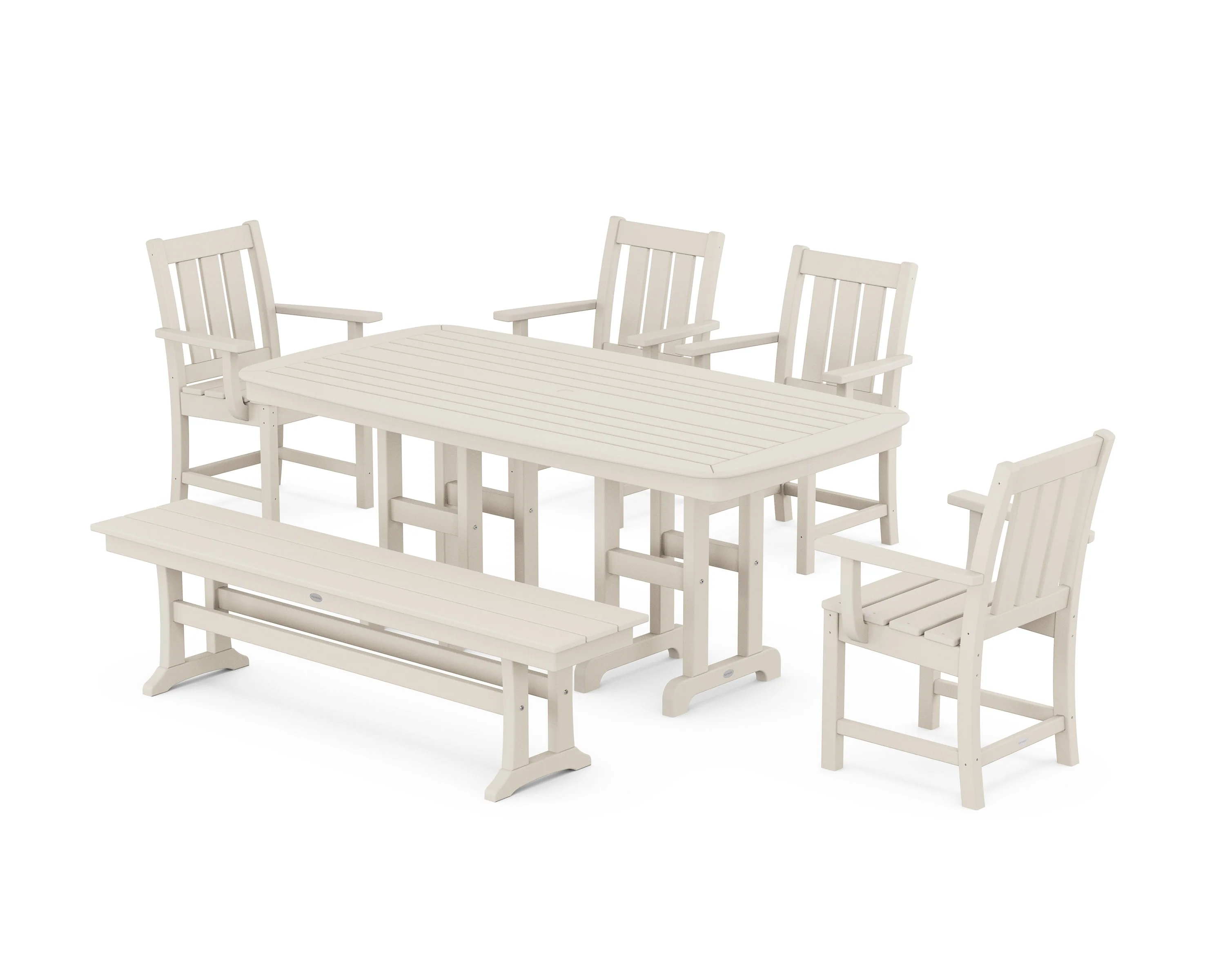 Oxford 6-Piece Dining Set with Bench - Image 4
