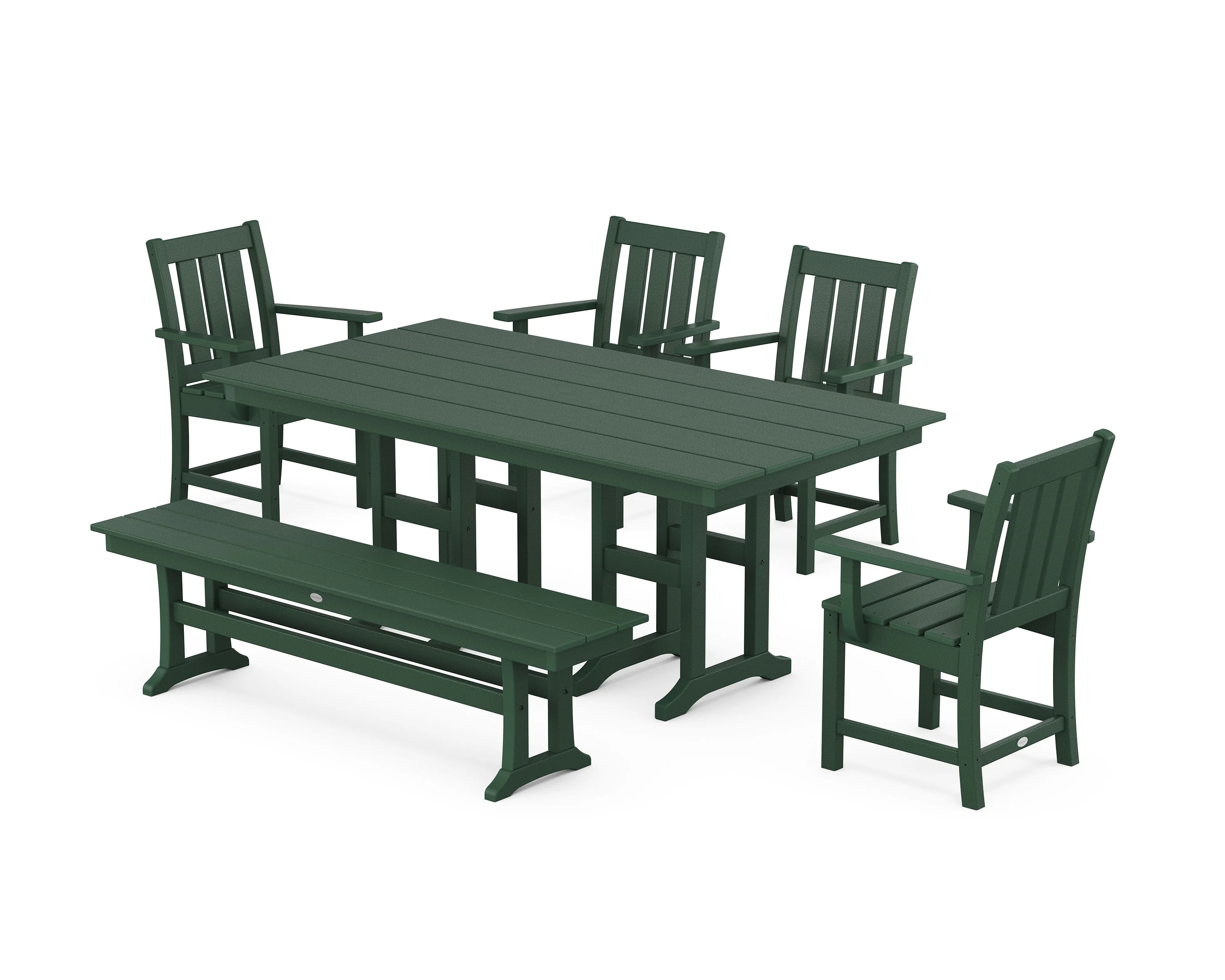 Oxford 6-Piece Farmhouse Dining Set with Bench - Image 4