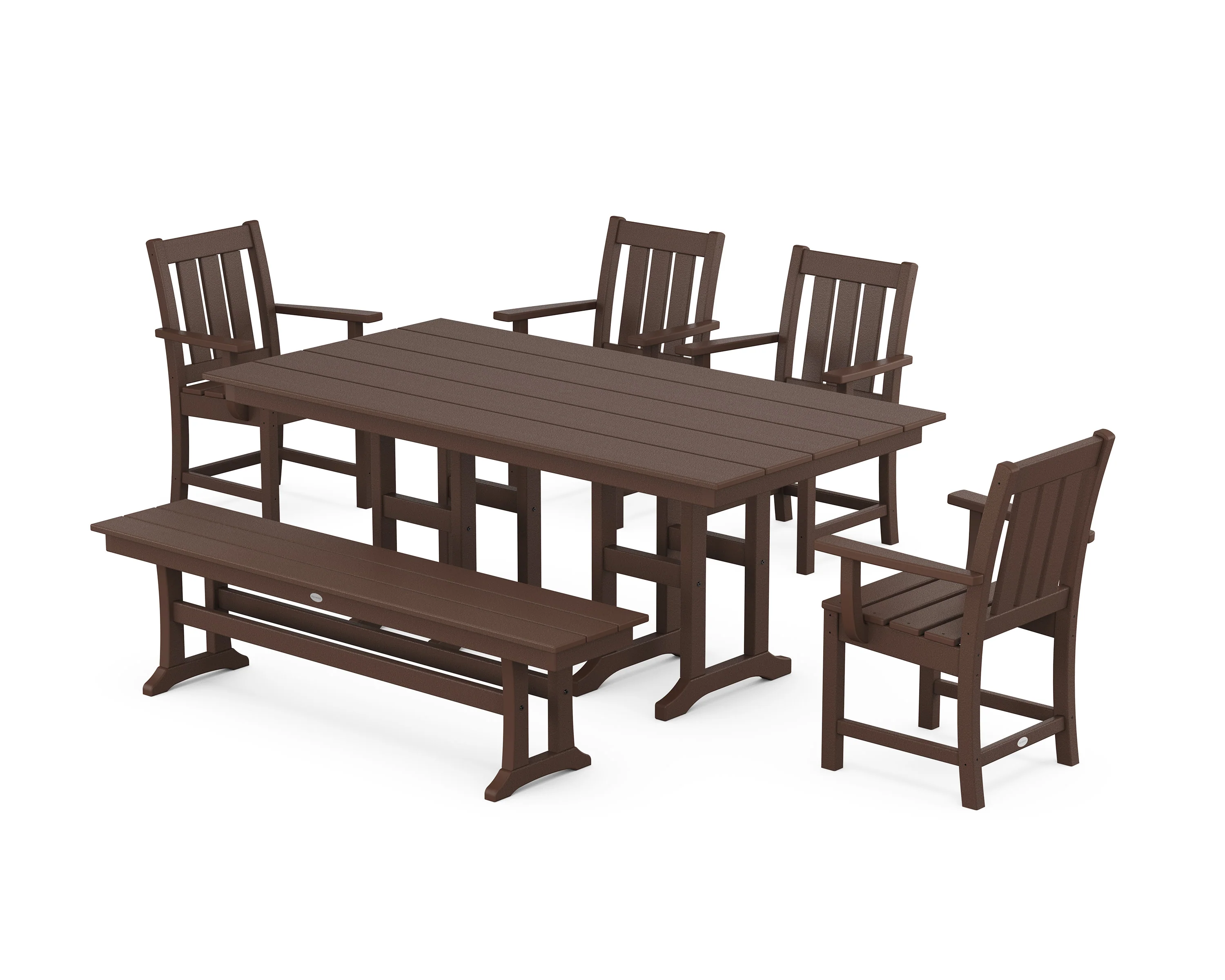 Oxford 6-Piece Farmhouse Dining Set with Bench - Image 6