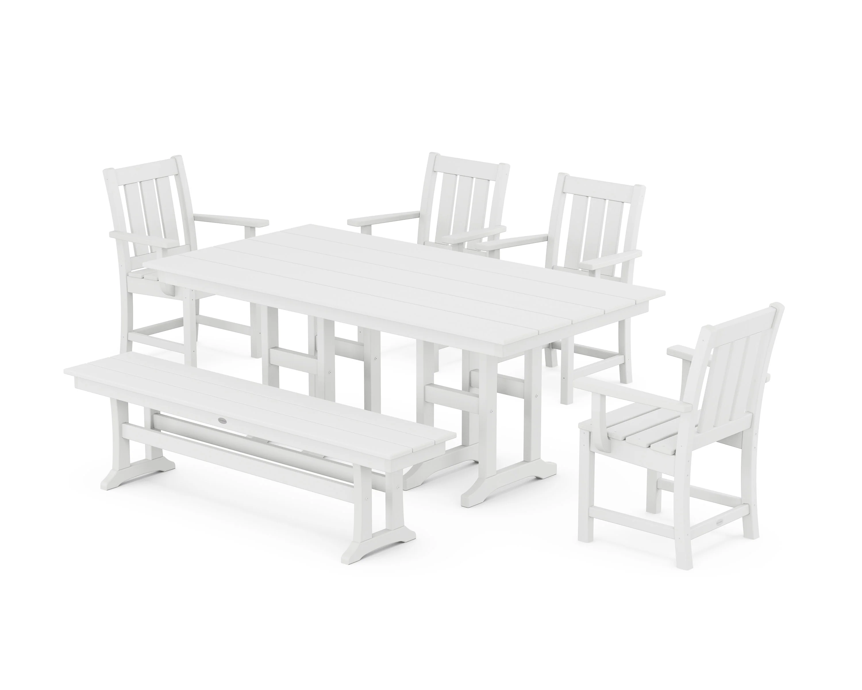 Oxford 6-Piece Farmhouse Dining Set with Bench - Image 7