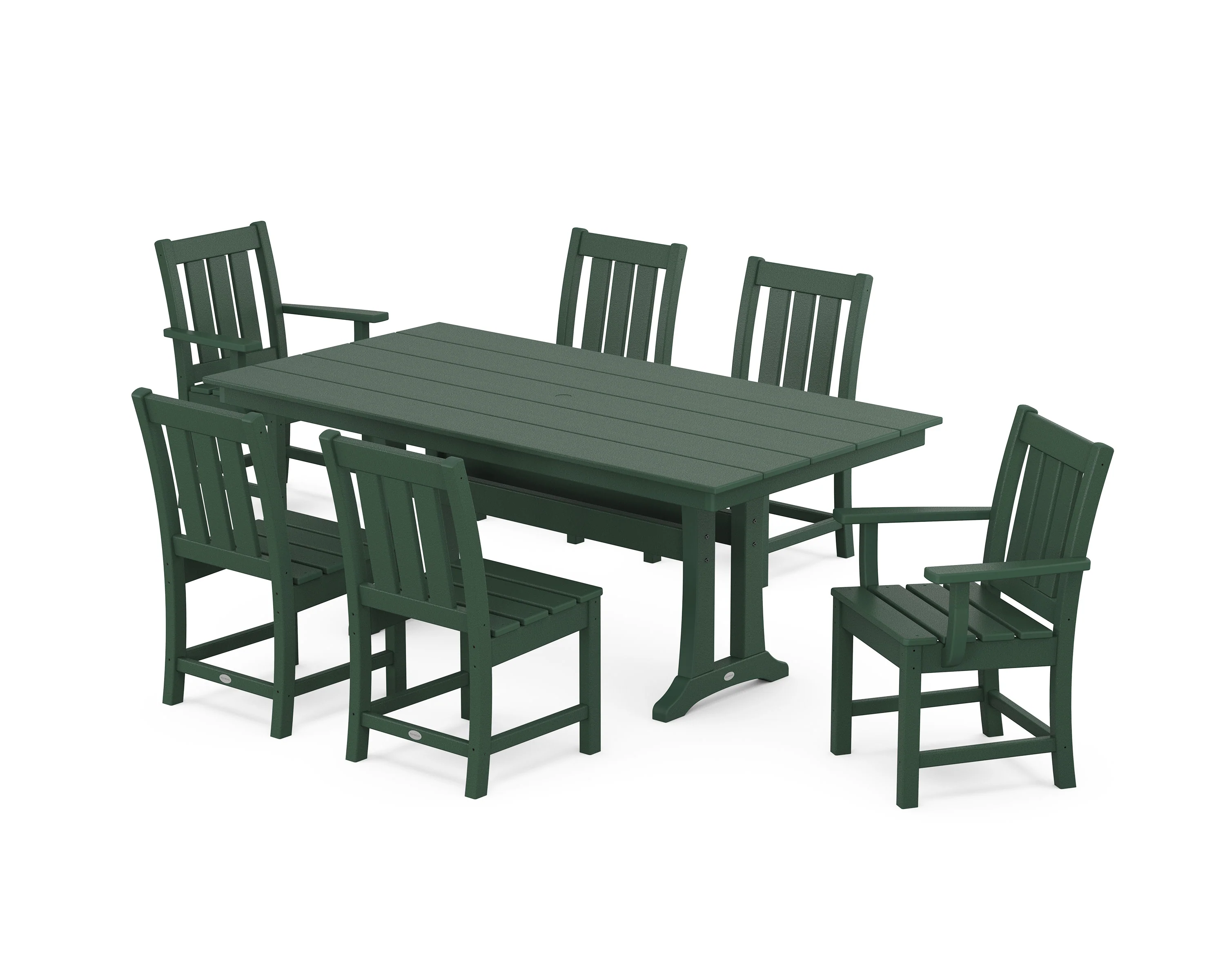 Oxford 7-Piece Farmhouse Dining Set with Trestle Legs - Image 4